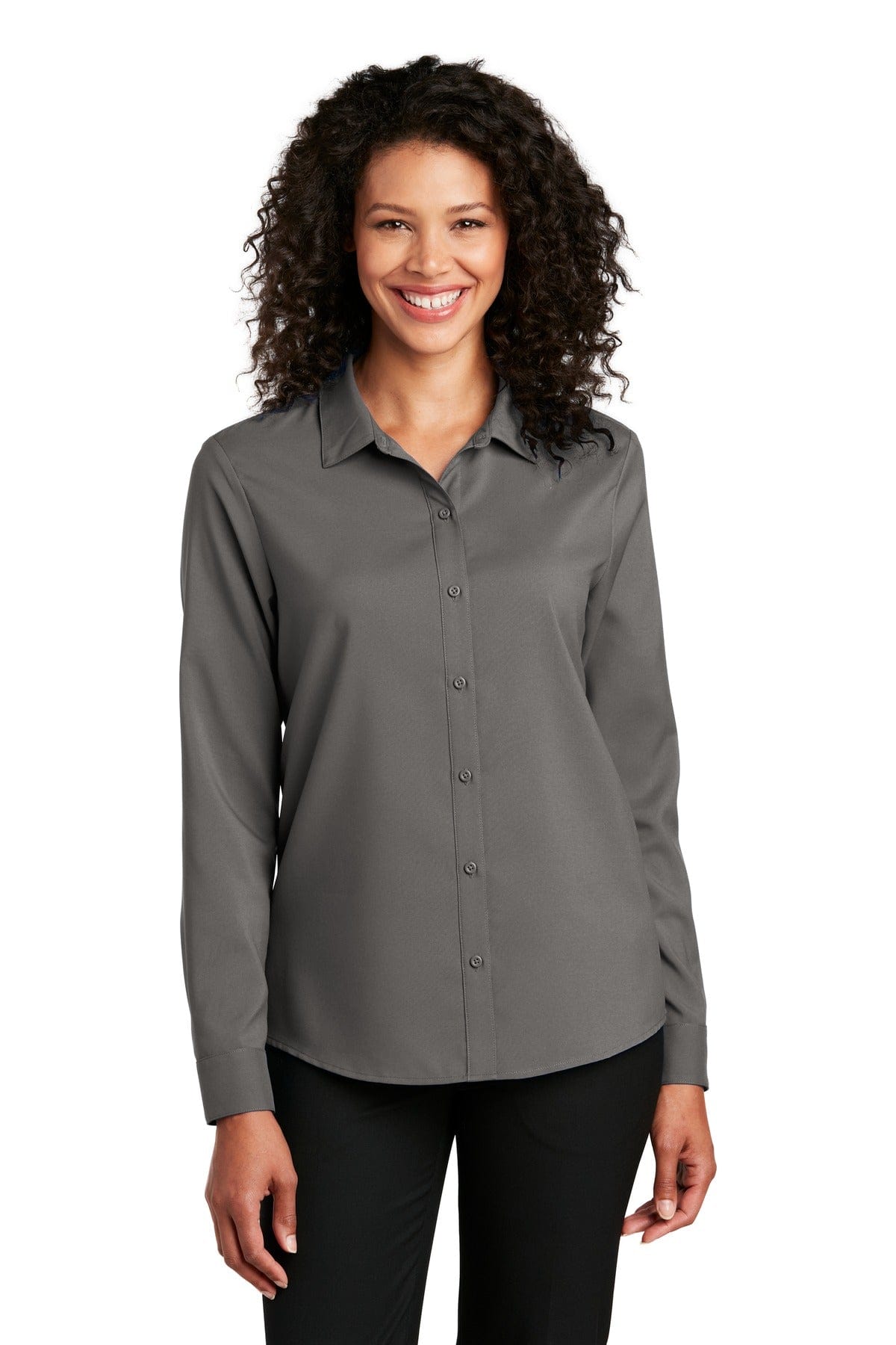 Port Authority Woven Shirts Port Authority Ladies Long Sleeve Performance Staff Shirt LW401