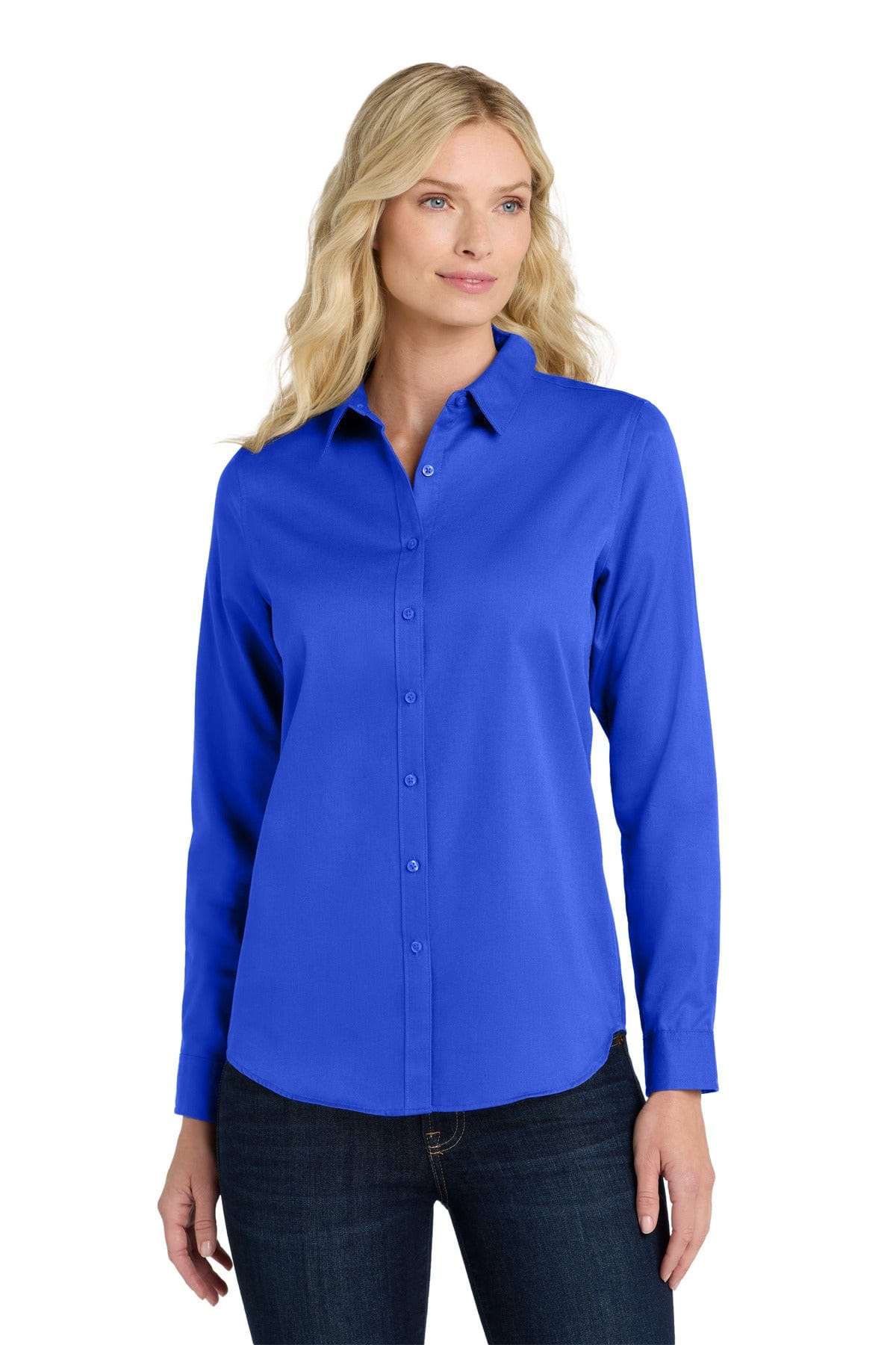 Port Authority Woven Shirts Port Authority Ladies Long Sleeve SuperPro React Twill Shirt. LW808