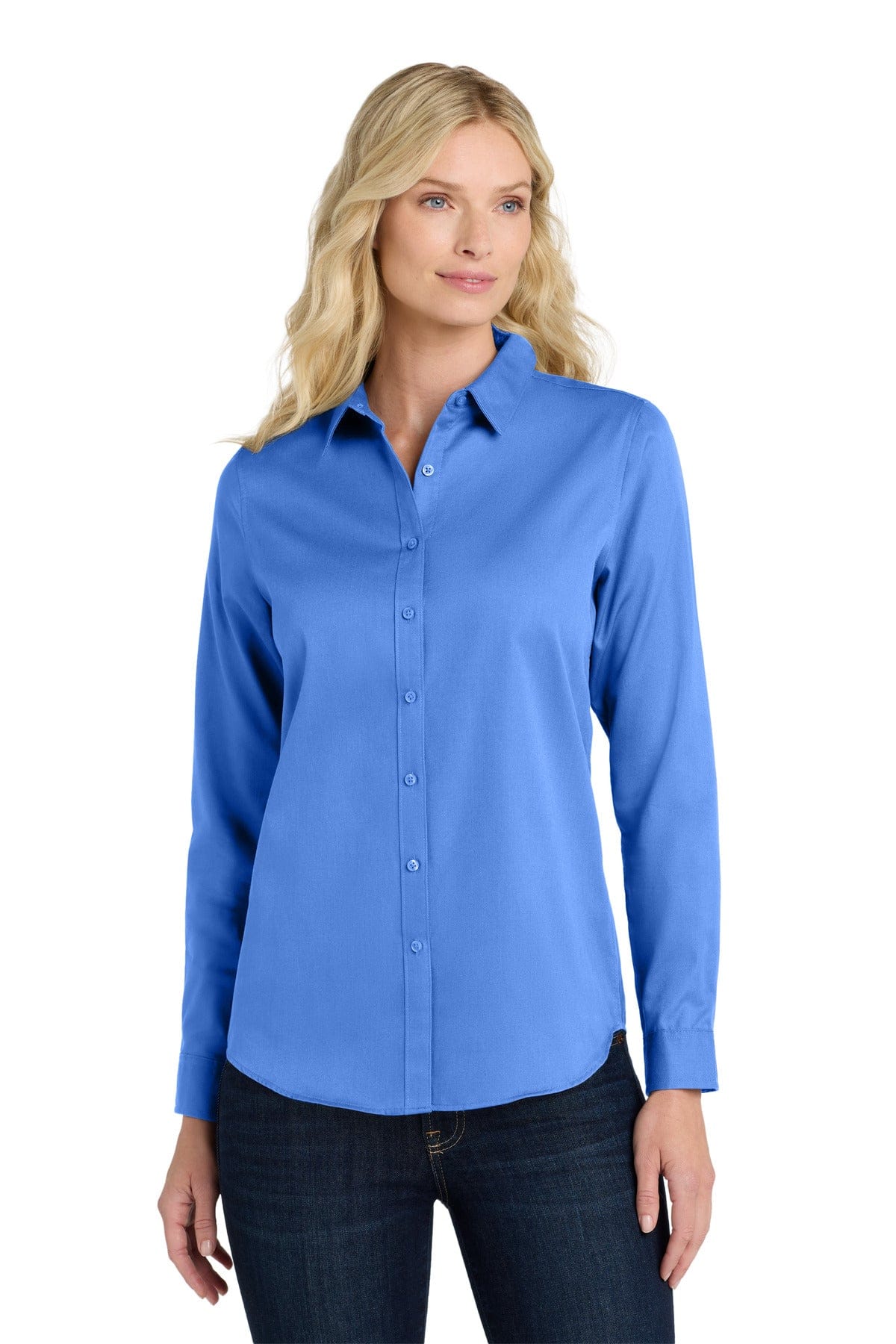 Port Authority Woven Shirts Port Authority Ladies Long Sleeve SuperPro React Twill Shirt. LW808