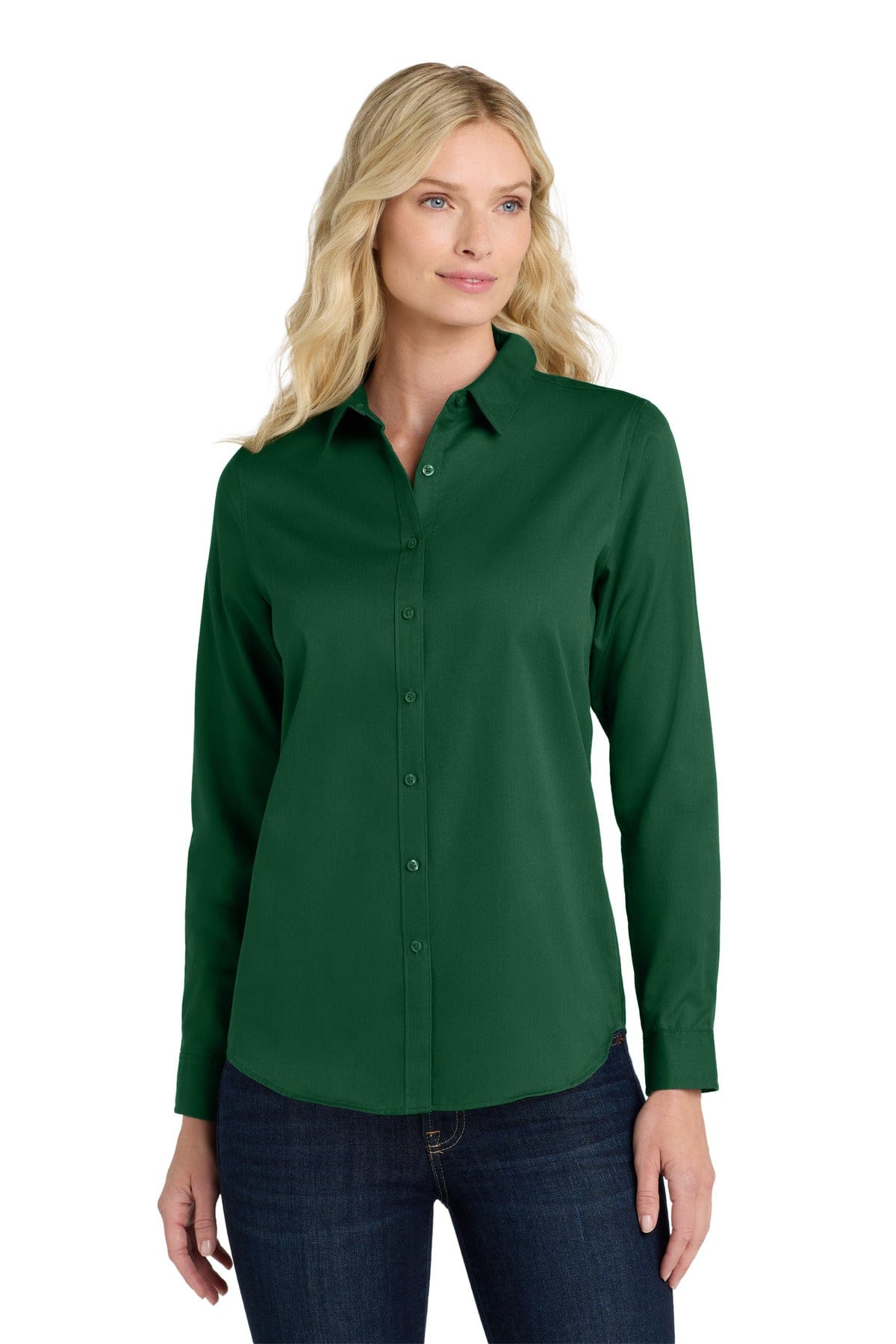 Port Authority Woven Shirts Port Authority Ladies Long Sleeve SuperPro React Twill Shirt. LW808