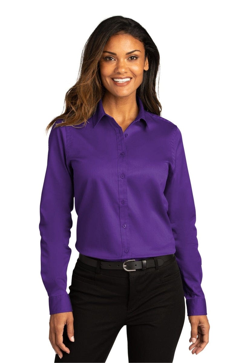 Port Authority Ladies Long Sleeve SuperPro React Twill Shirt. LW808 in 