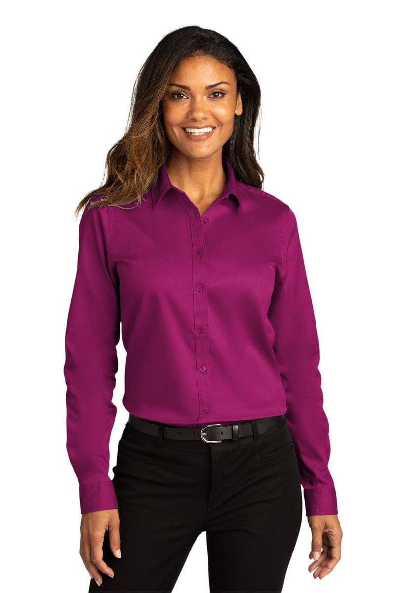 Port Authority Ladies Long Sleeve SuperPro React Twill Shirt. LW808 in 