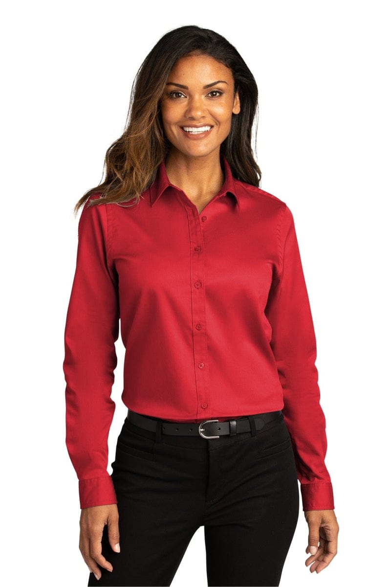 Port Authority Ladies Long Sleeve SuperPro React Twill Shirt. LW808 in 