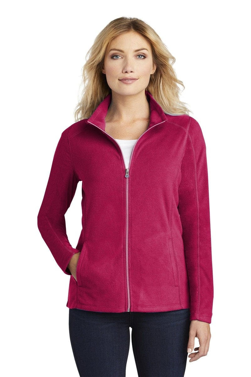 Port Authority Ladies Microfleece Jacket. L223 in Dark Fuchsia