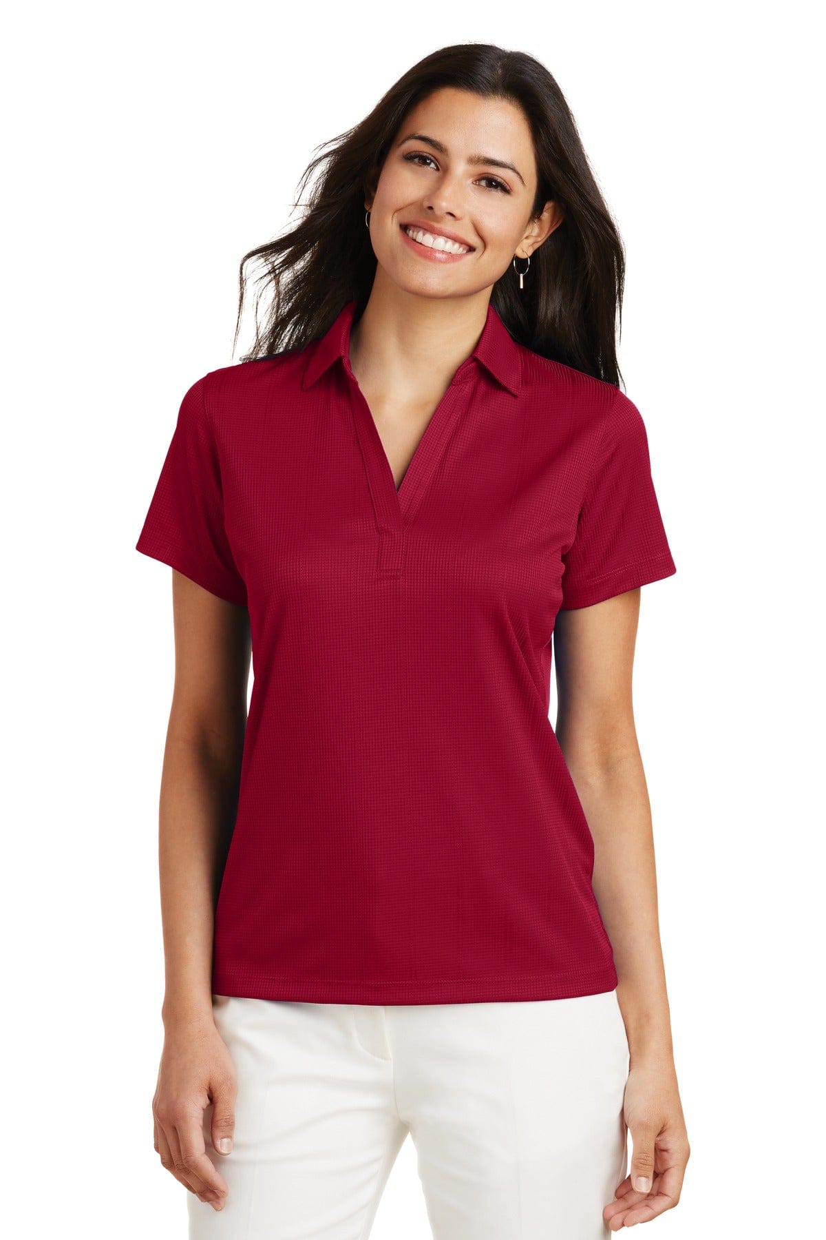 Port Authority Polos/Knits XS / Rich Red Port Authority Ladies Performance Fine Jacquard Polo. L528