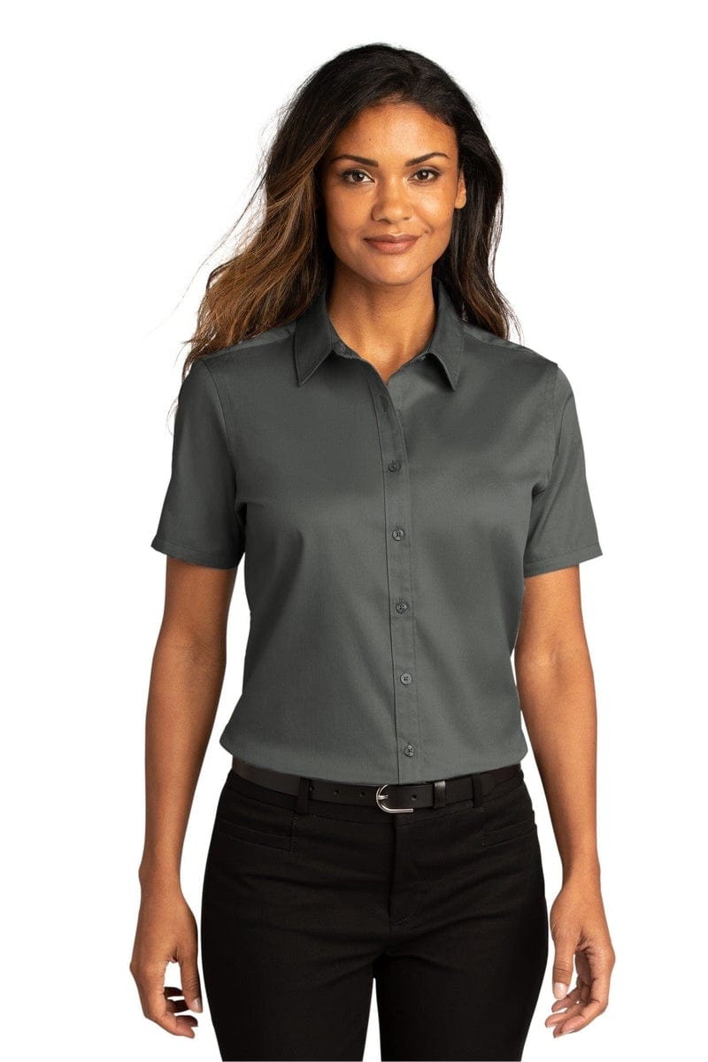 Port Authority Ladies Short Sleeve SuperPro React Twill Shirt. LW809 in 