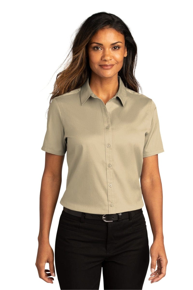 Port Authority Ladies Short Sleeve SuperPro React Twill Shirt. LW809 in 