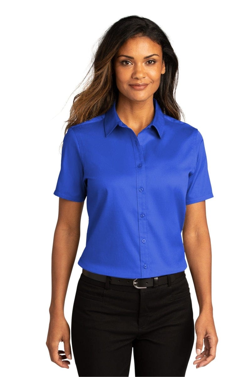 Port Authority Ladies Short Sleeve SuperPro React Twill Shirt. LW809 in 