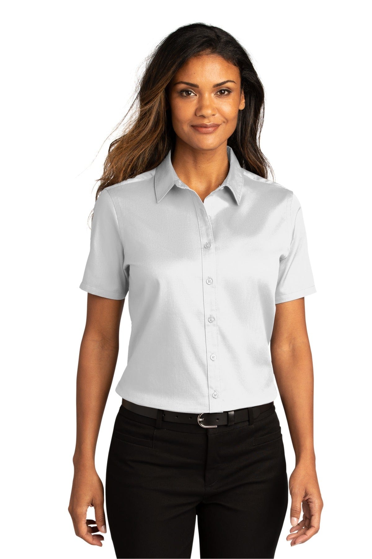 Port Authority Ladies Short Sleeve SuperPro React Twill Shirt. LW809 in 