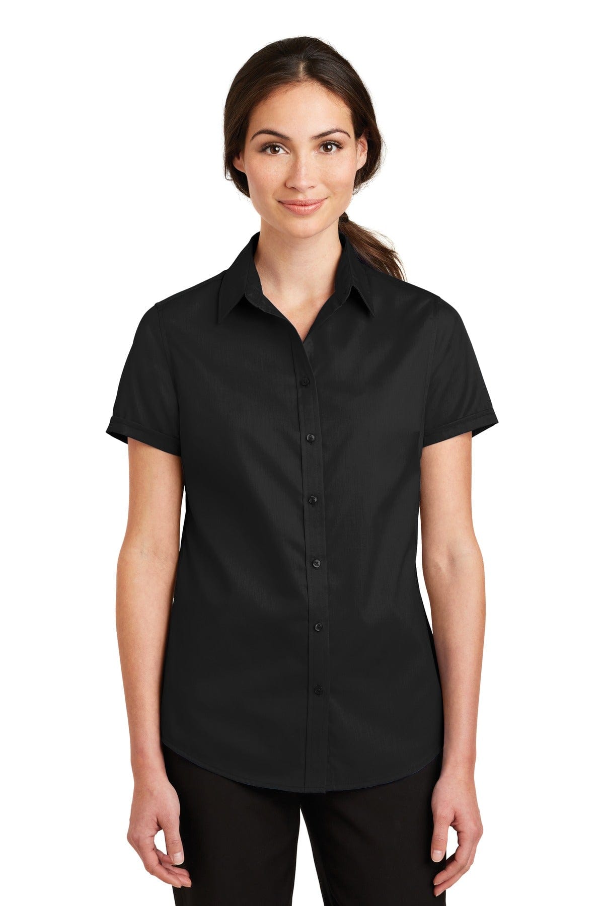Port Authority Ladies Short Sleeve SuperPro Twill Shirt. L664 in 