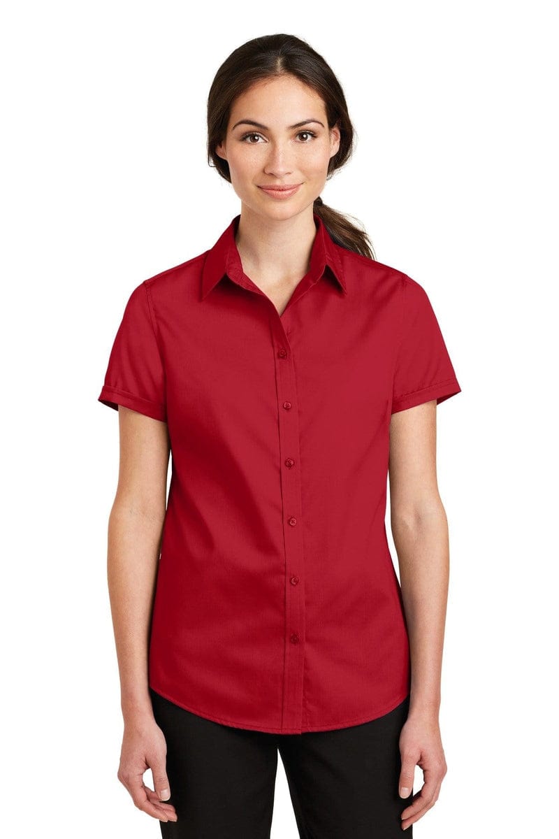 Port Authority Ladies Short Sleeve SuperPro Twill Shirt. L664 in 
