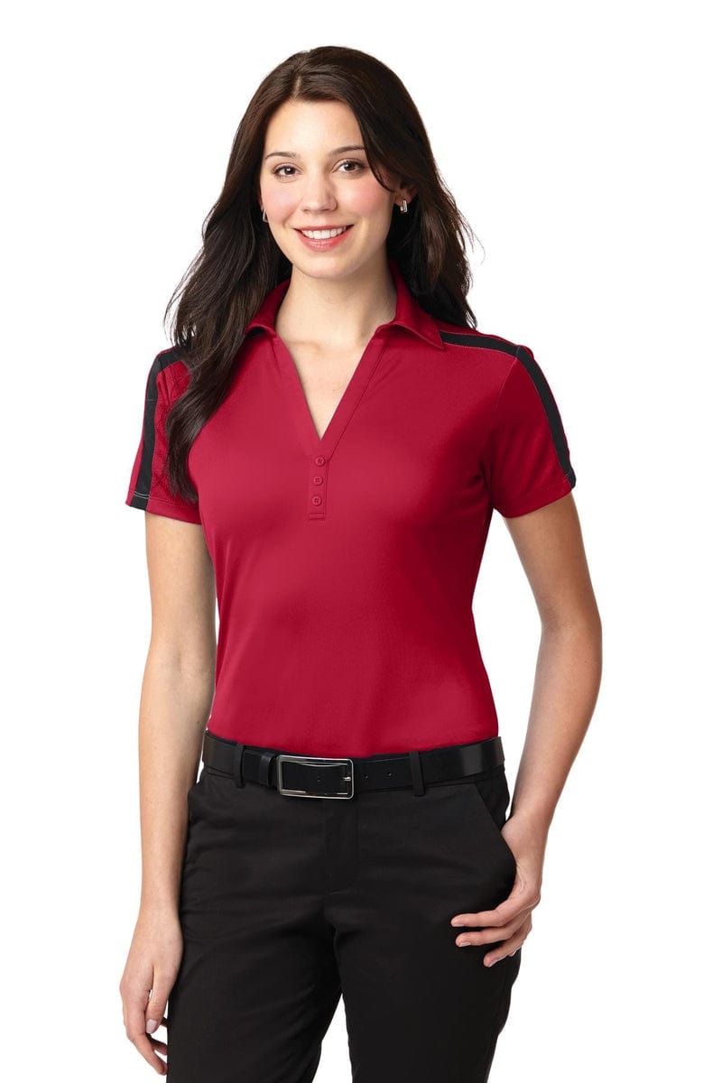 Port Authority Ladies Silk Touch Performance Colorblock Stripe Polo. L547 in 
