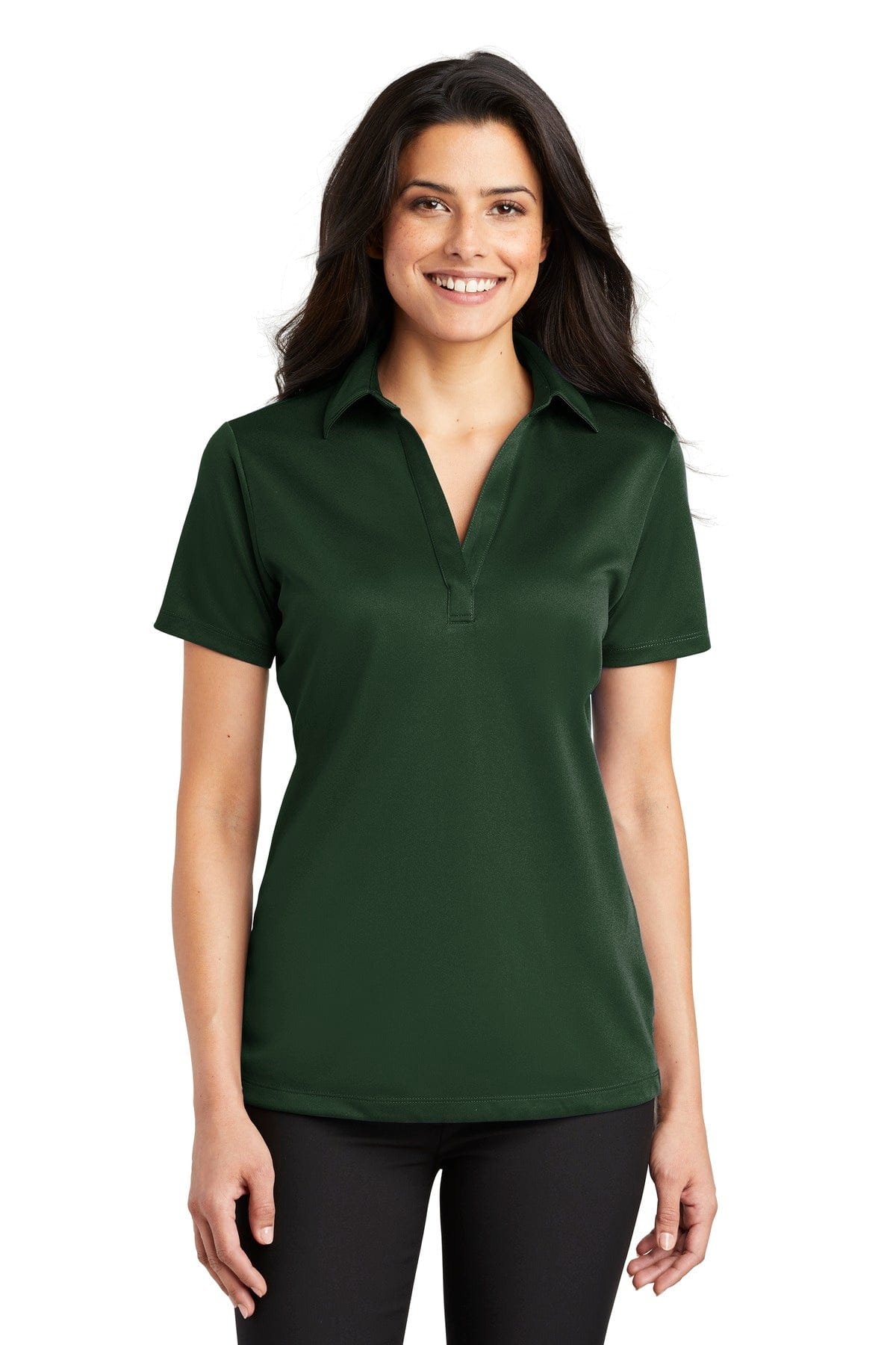 Port Authority Polos/Knits XS / Dark Green Port Authority Ladies Silk Touch Performance Polo. L540