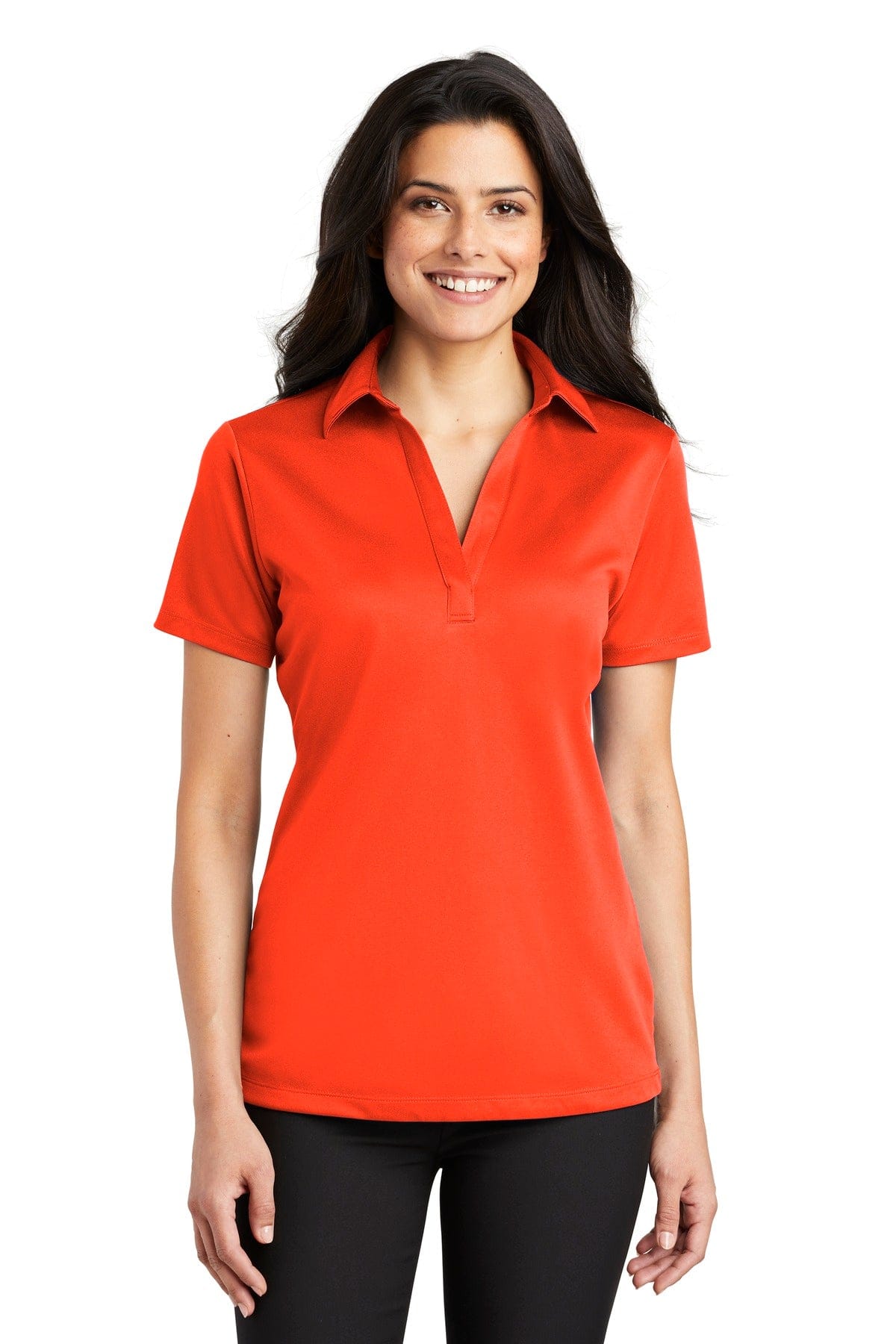 Port Authority Polos/Knits XS / Neon Orange Port Authority Ladies Silk Touch Performance Polo. L540