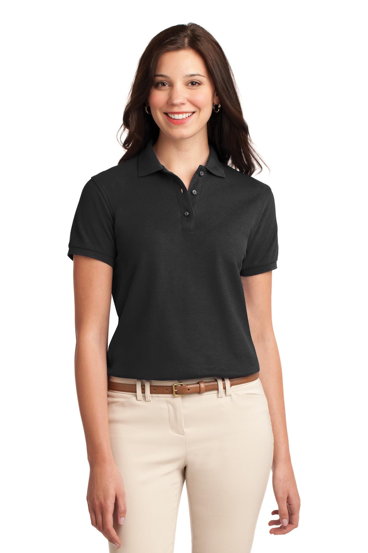 Port Authority Ladies Silk Touch Polo. L500 in 