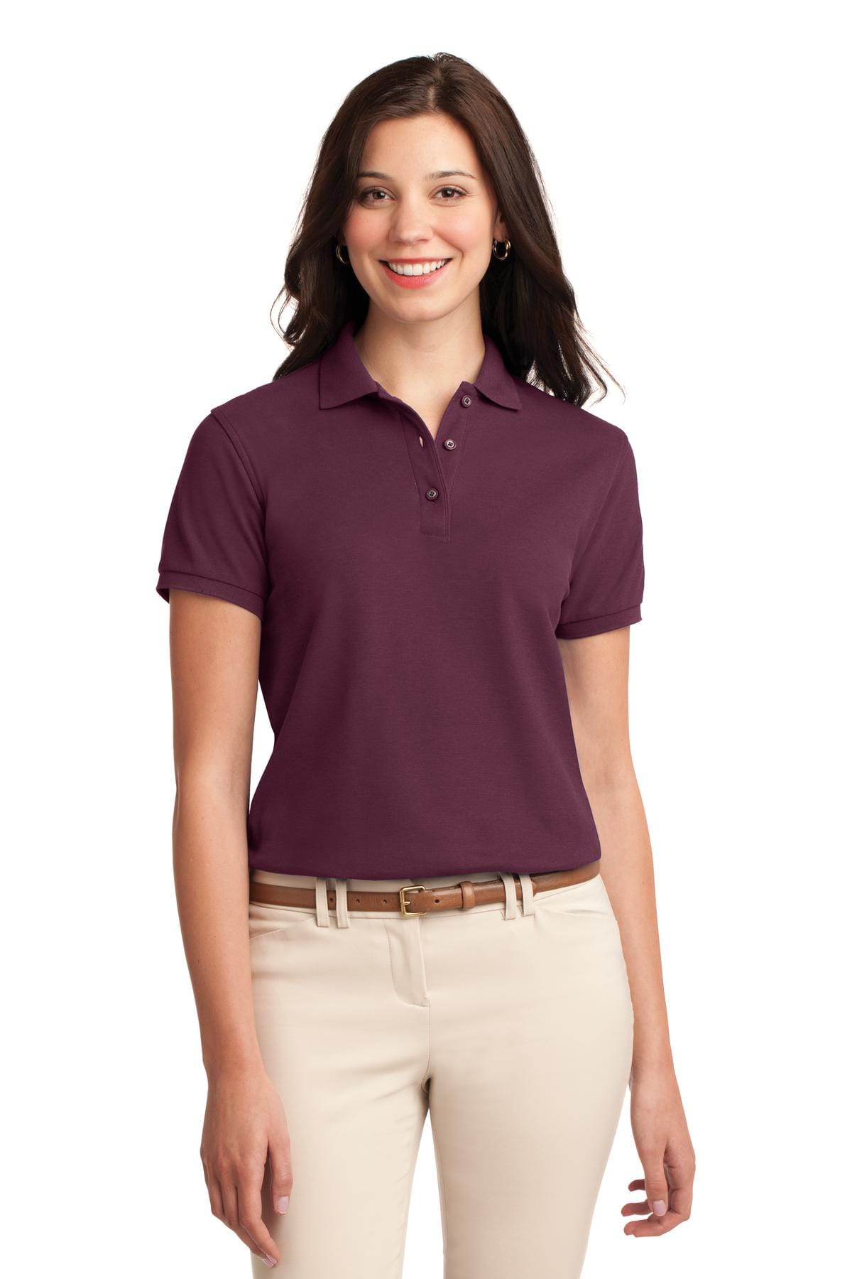Port Authority Ladies Silk Touch Polo. L500 in 