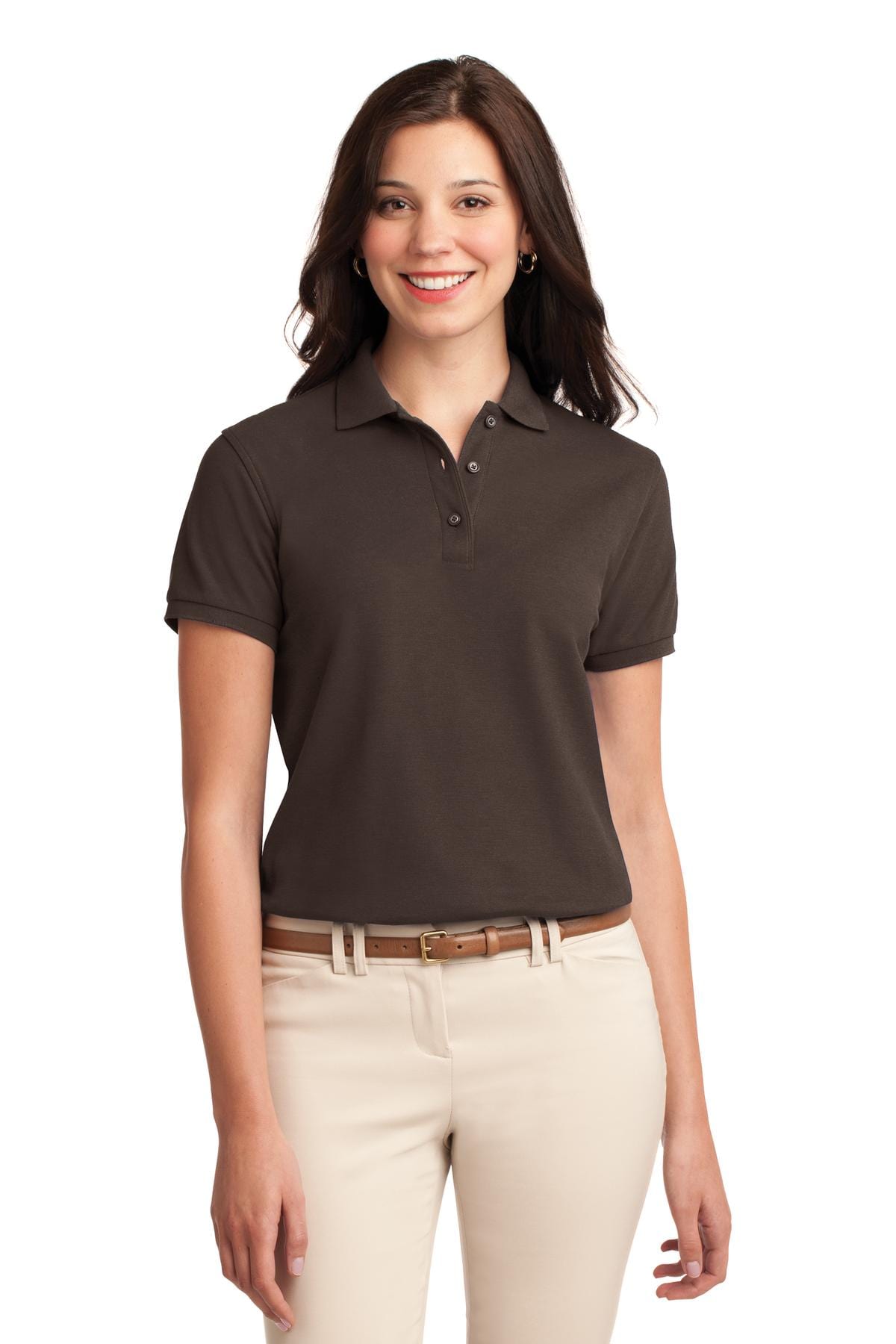 Port Authority Ladies Silk Touch Polo. L500 in 