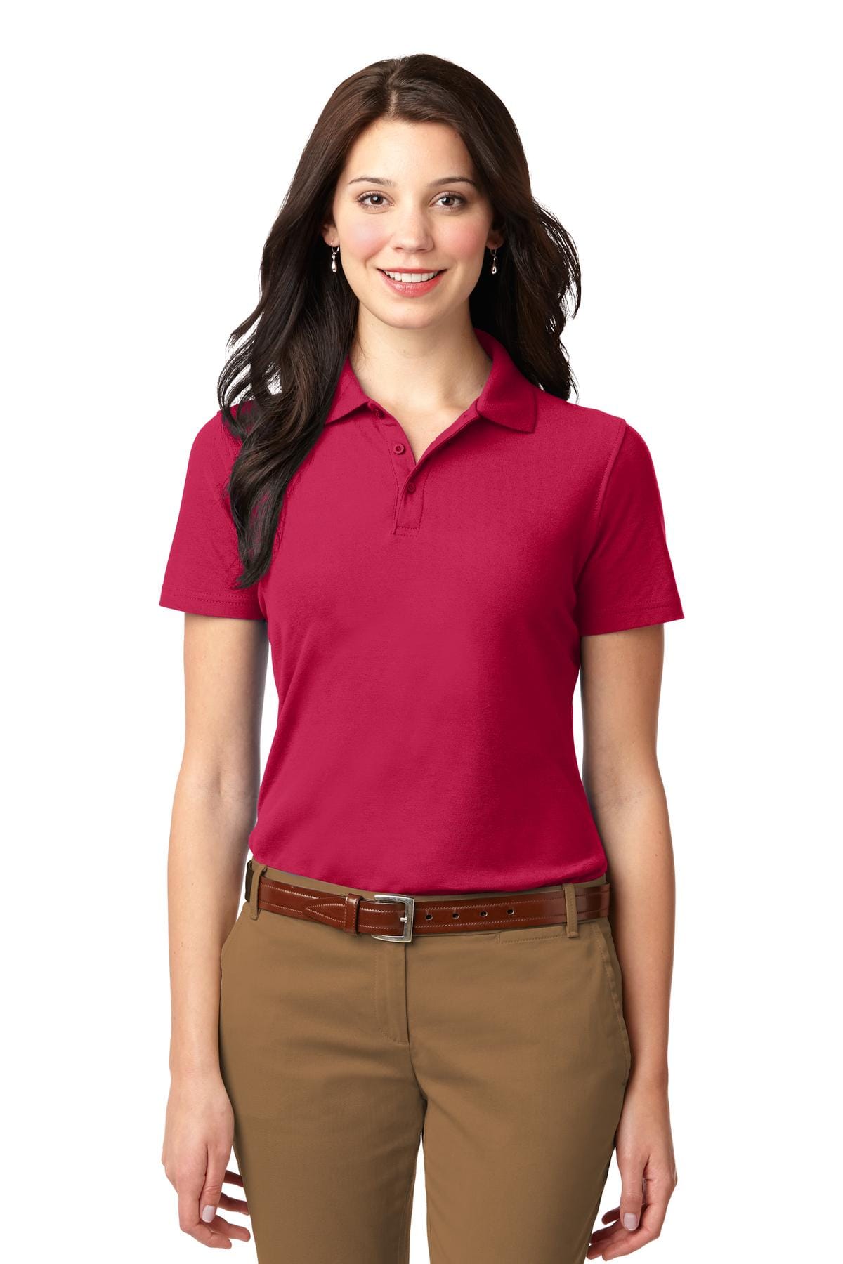 Port Authority Polos/Knits XS / Red Port Authority Ladies Stain-Resistant Polo. L510