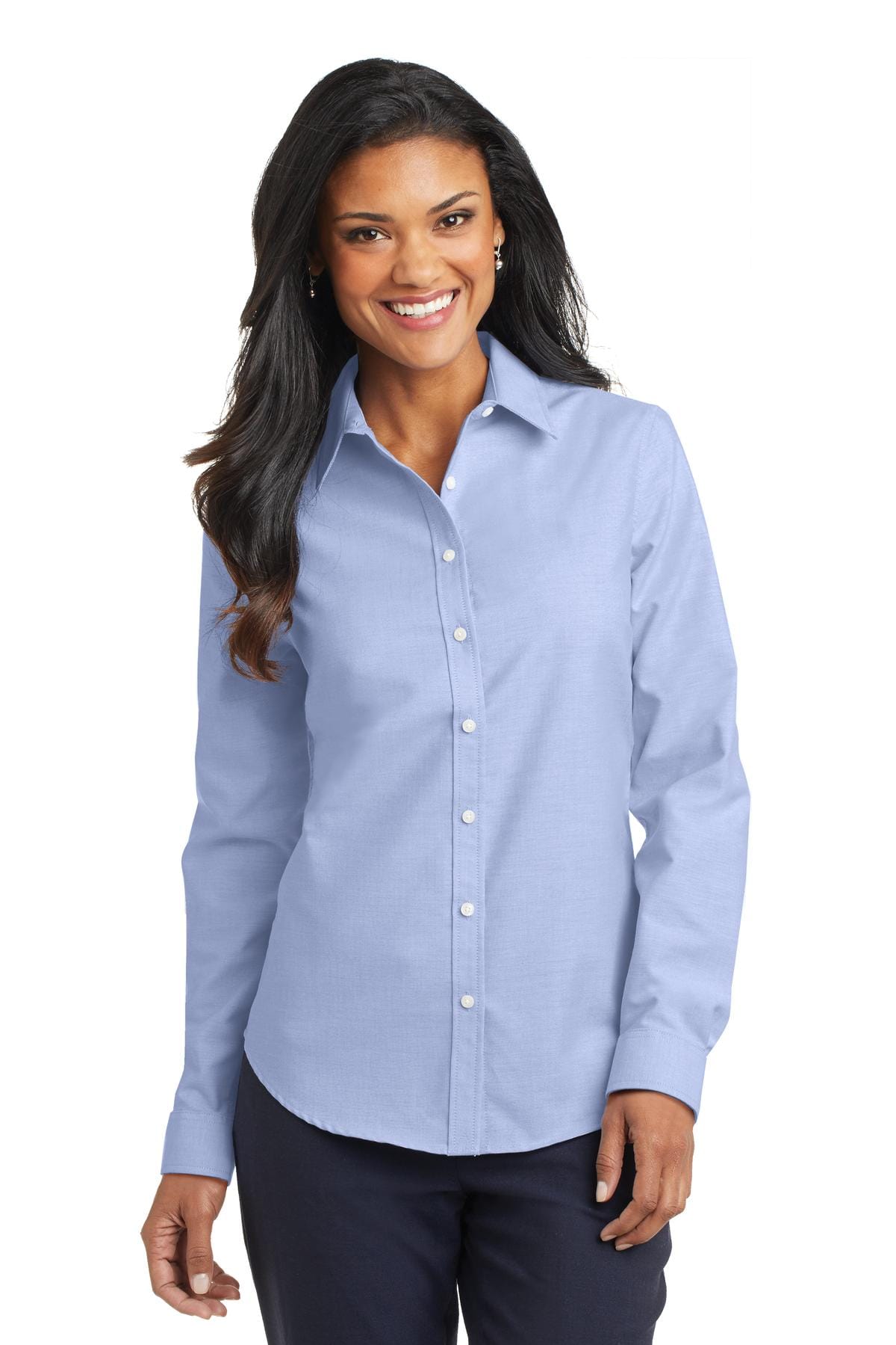 Port Authority Woven Shirts XS / Oxford Blue Port Authority Ladies SuperPro Oxford Shirt. L658