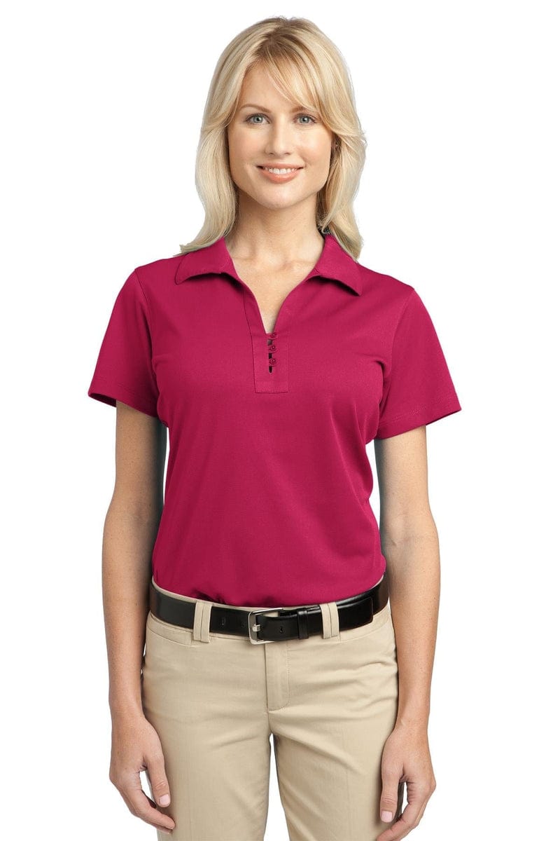 Port Authority Ladies Tech Pique Polo. L527 in Raspberry Pink