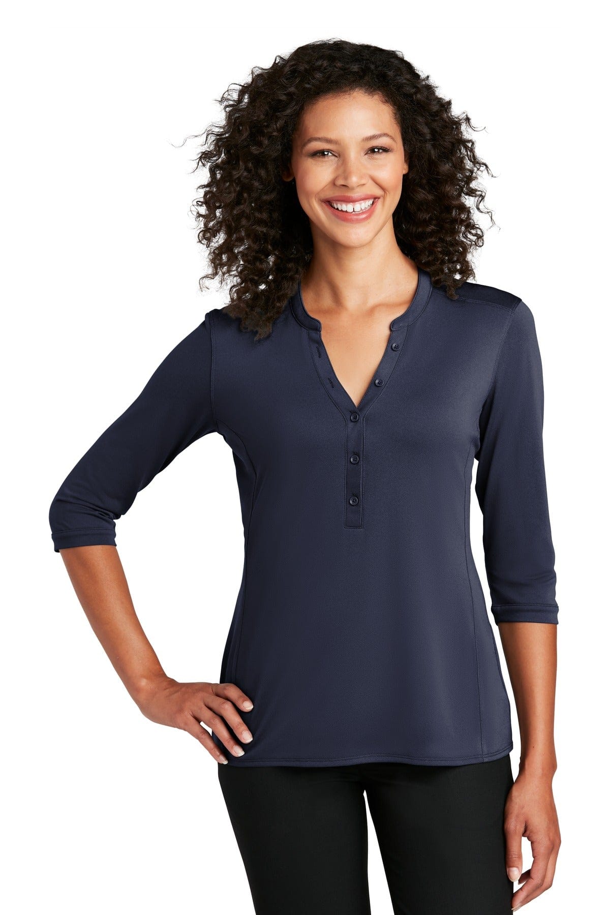 Port Authority Polos/Knits Port Authority Ladies UV Choice Pique Henley. LK750