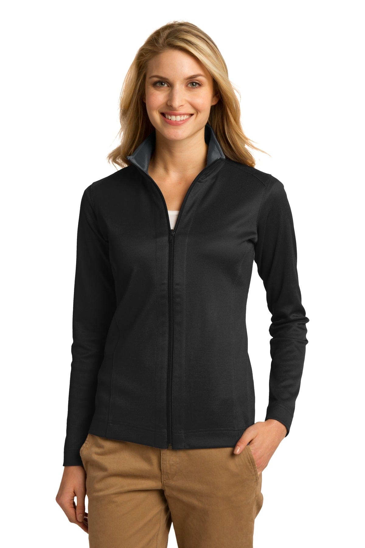 Port Authority Ladies Vertical Texture Full-Zip Jacket. L805 in 