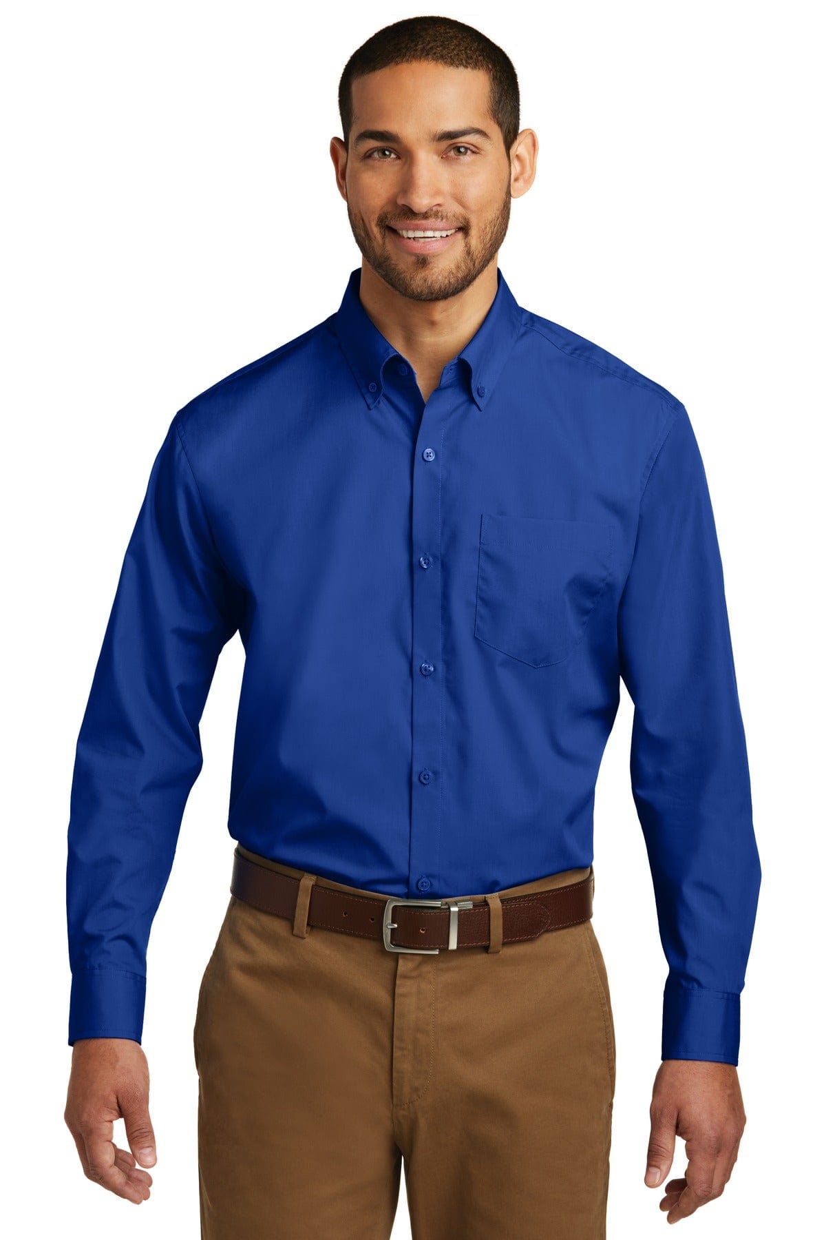Port Authority Long Sleeve Carefree Poplin Shirt. W100 in 
