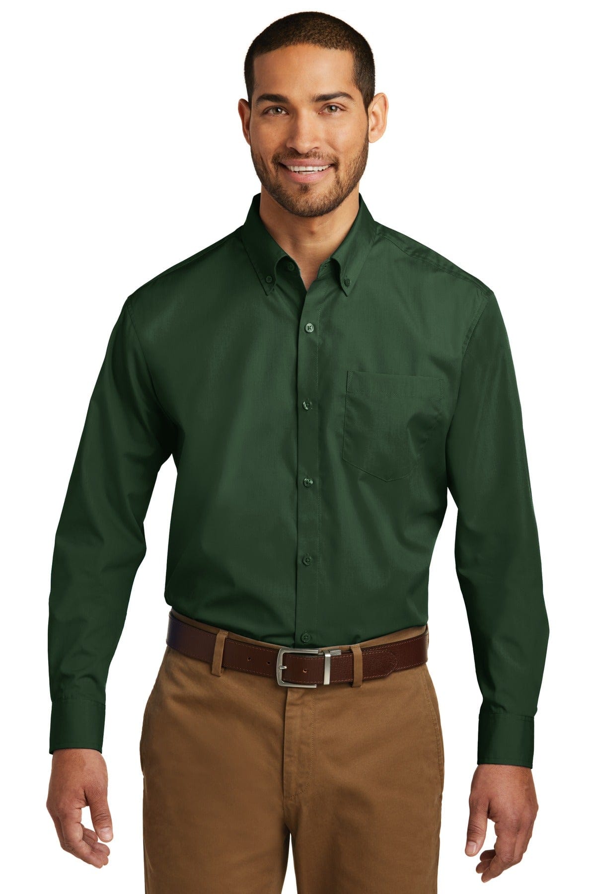 Port Authority Long Sleeve Carefree Poplin Shirt. W100 in 