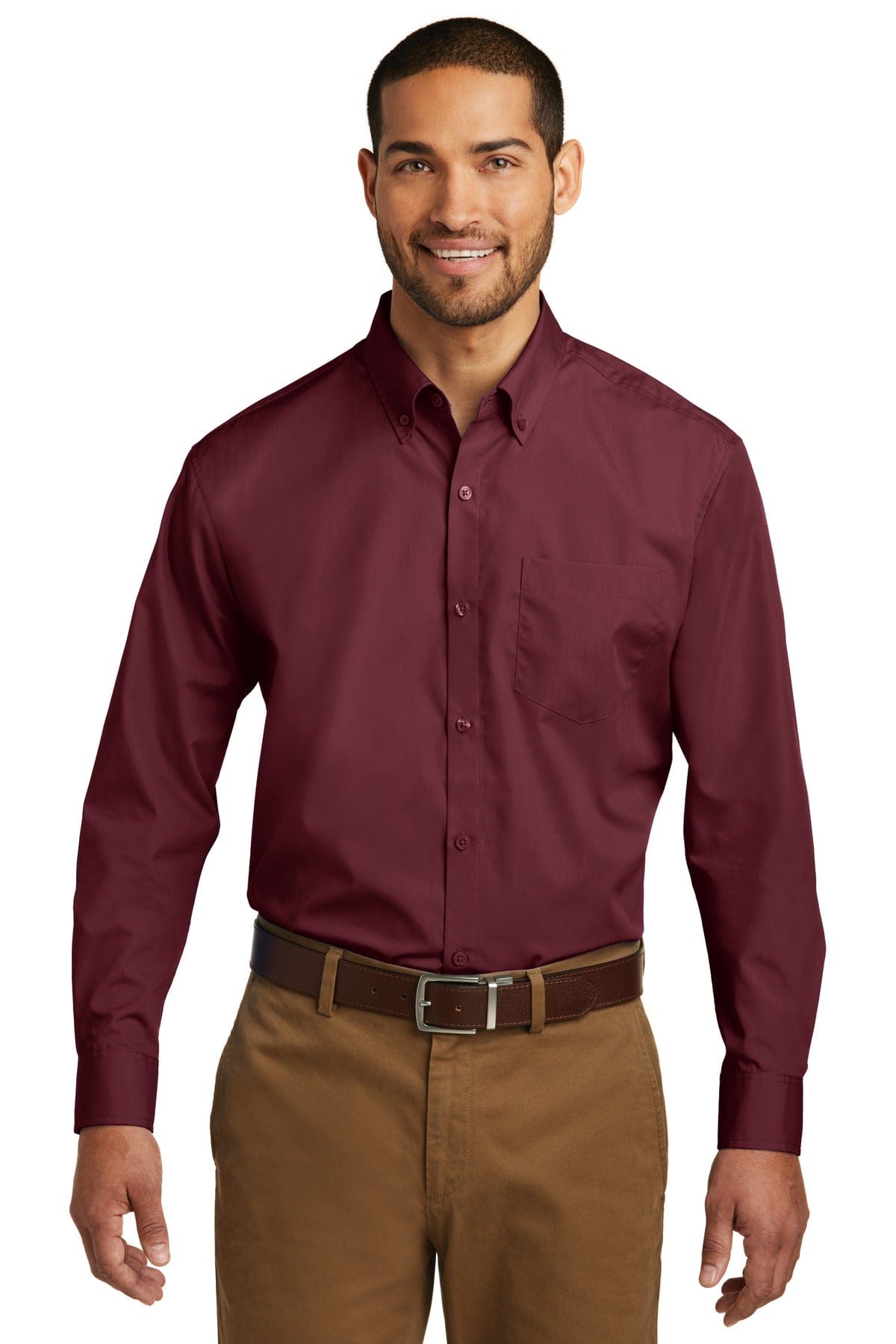 Port Authority Long Sleeve Carefree Poplin Shirt. W100 in 