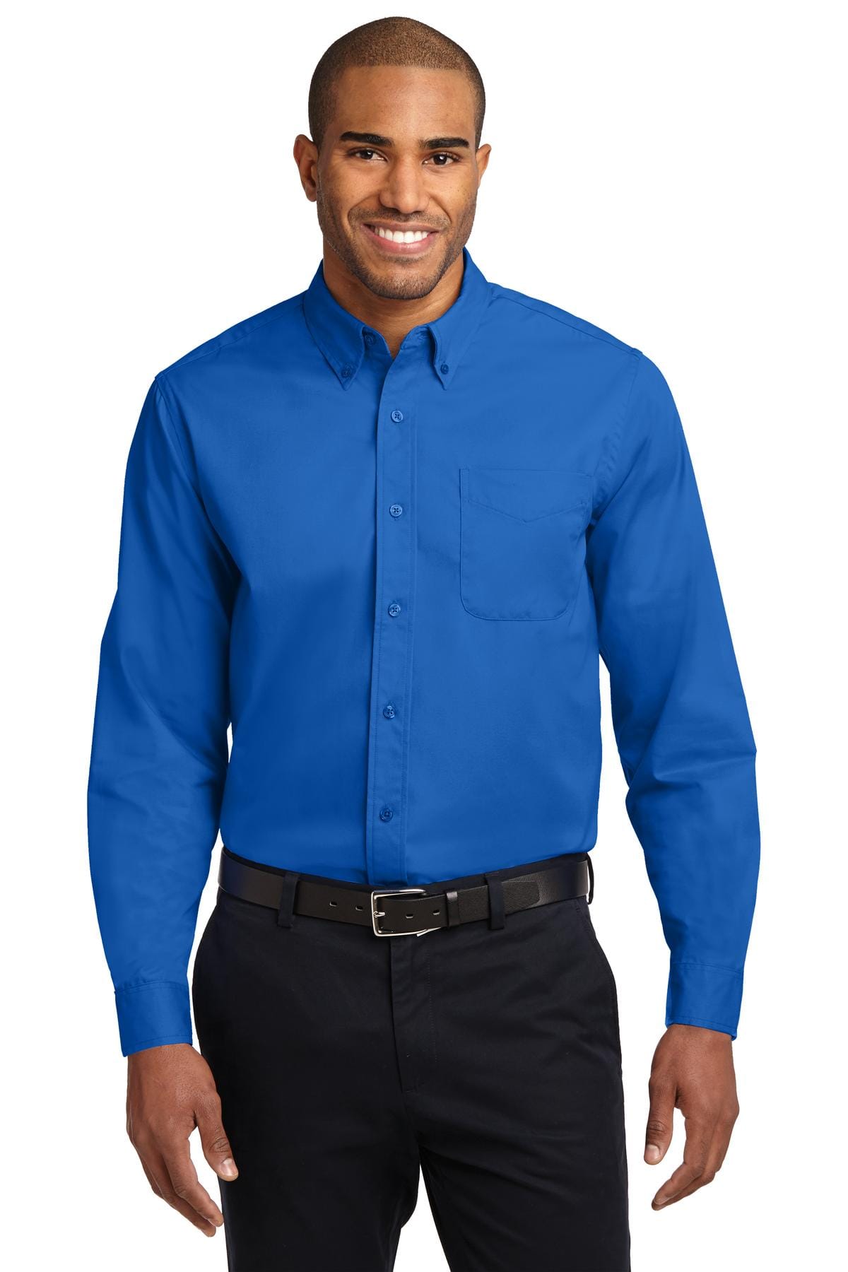 Port Authority Long Sleeve Easy Care Shirt. S608, Extended Colors in Strong Blue