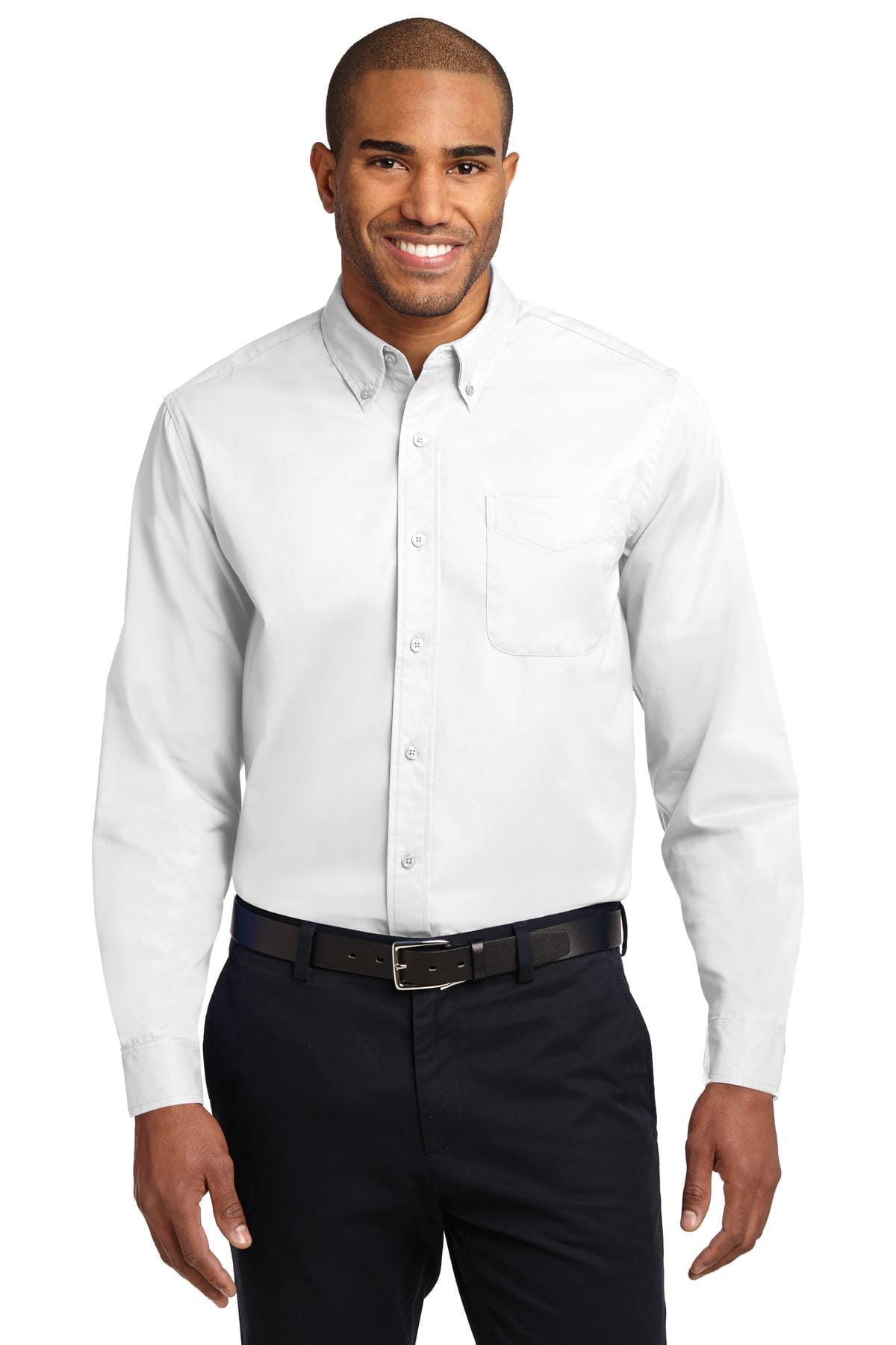 Port Authority Woven Shirts XS / White/ Light Stone Port Authority Long Sleeve Easy Care Shirt. S608