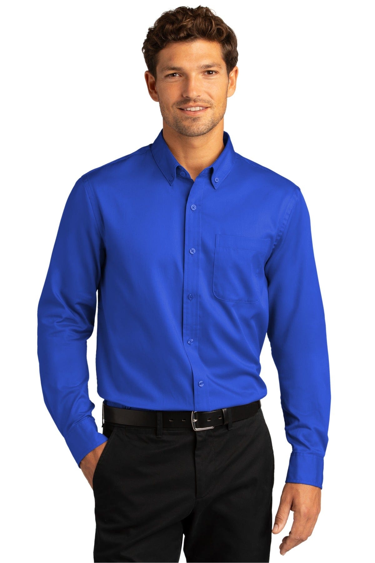 Port Authority Long Sleeve SuperPro React Twill Shirt. W808 in 