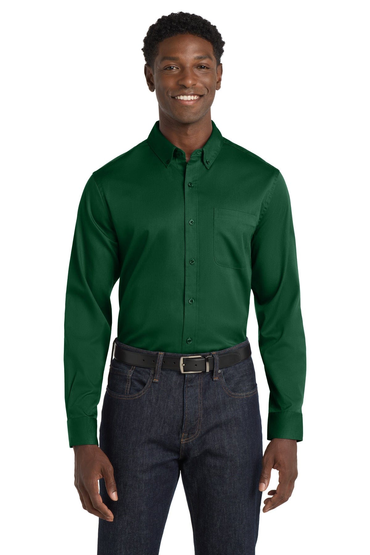 Port Authority Woven Shirts Port Authority Long Sleeve SuperPro React Twill Shirt. W808