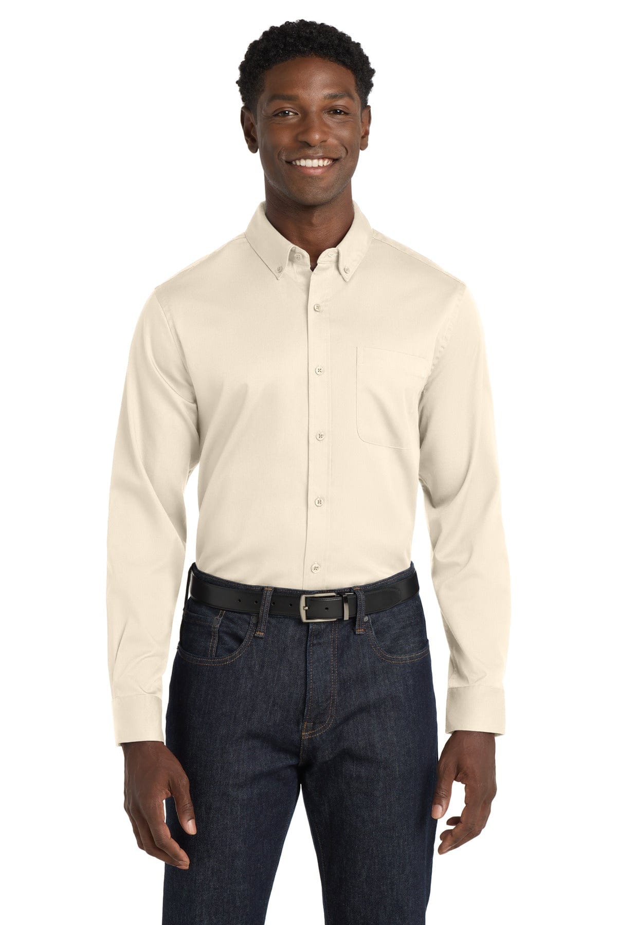 Port Authority Woven Shirts Port Authority Long Sleeve SuperPro React Twill Shirt. W808