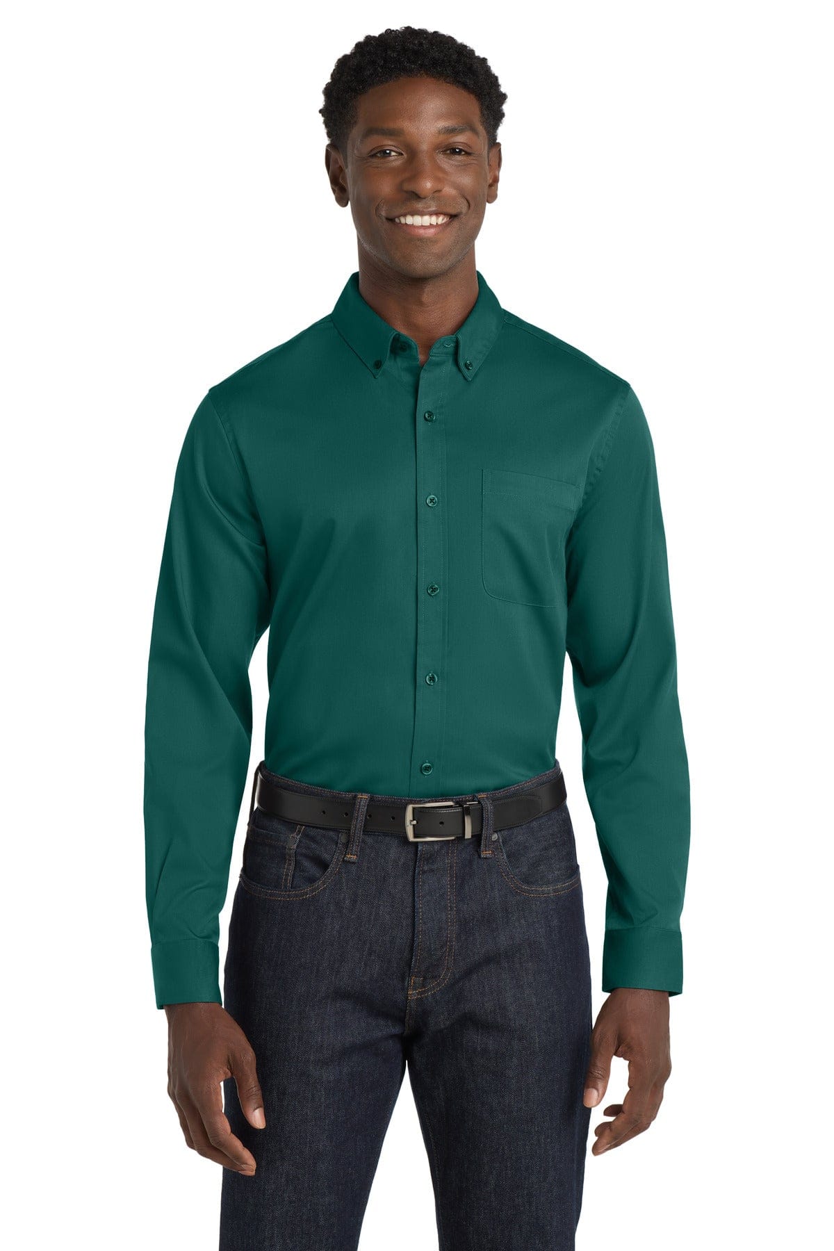 Port Authority Woven Shirts Port Authority Long Sleeve SuperPro React Twill Shirt. W808