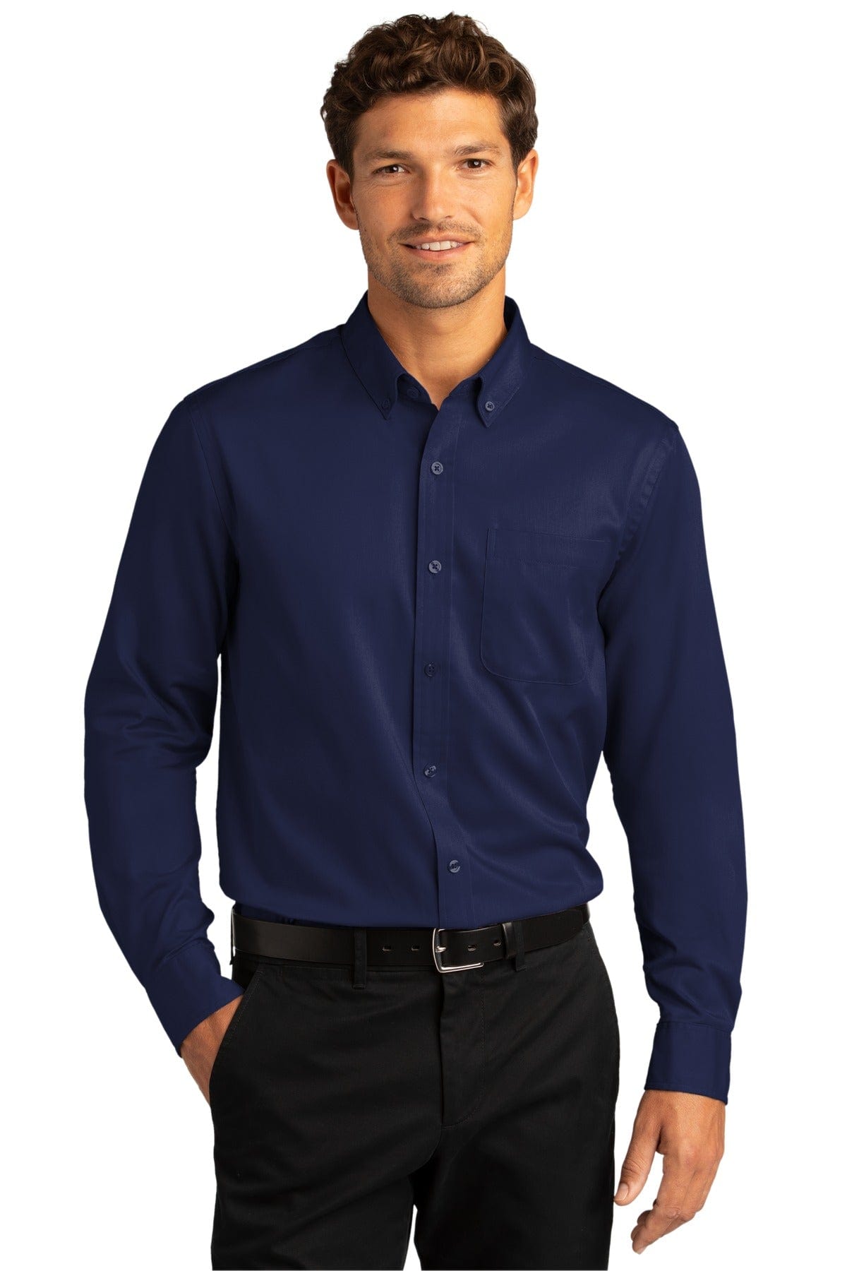 Port Authority Long Sleeve SuperPro React Twill Shirt. W808 in 