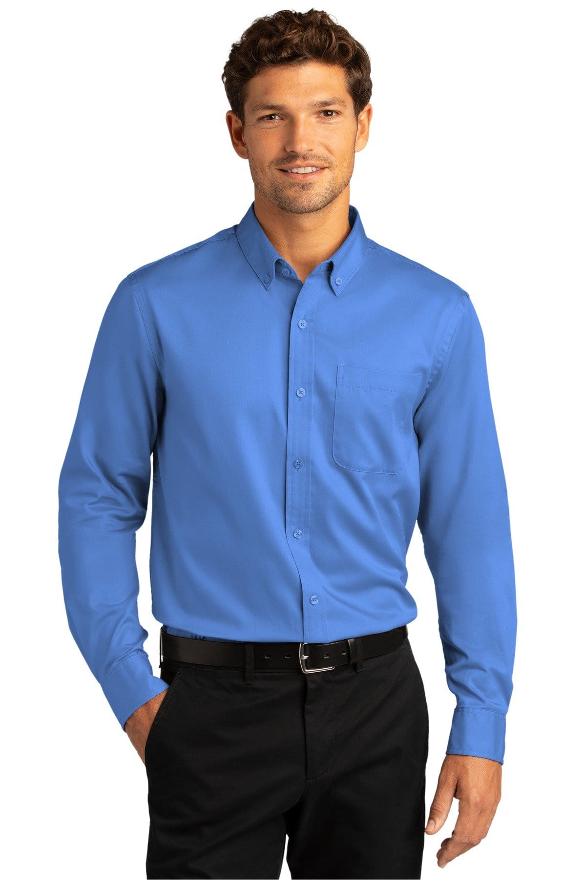 Port Authority Long Sleeve SuperPro React Twill Shirt. W808 in 