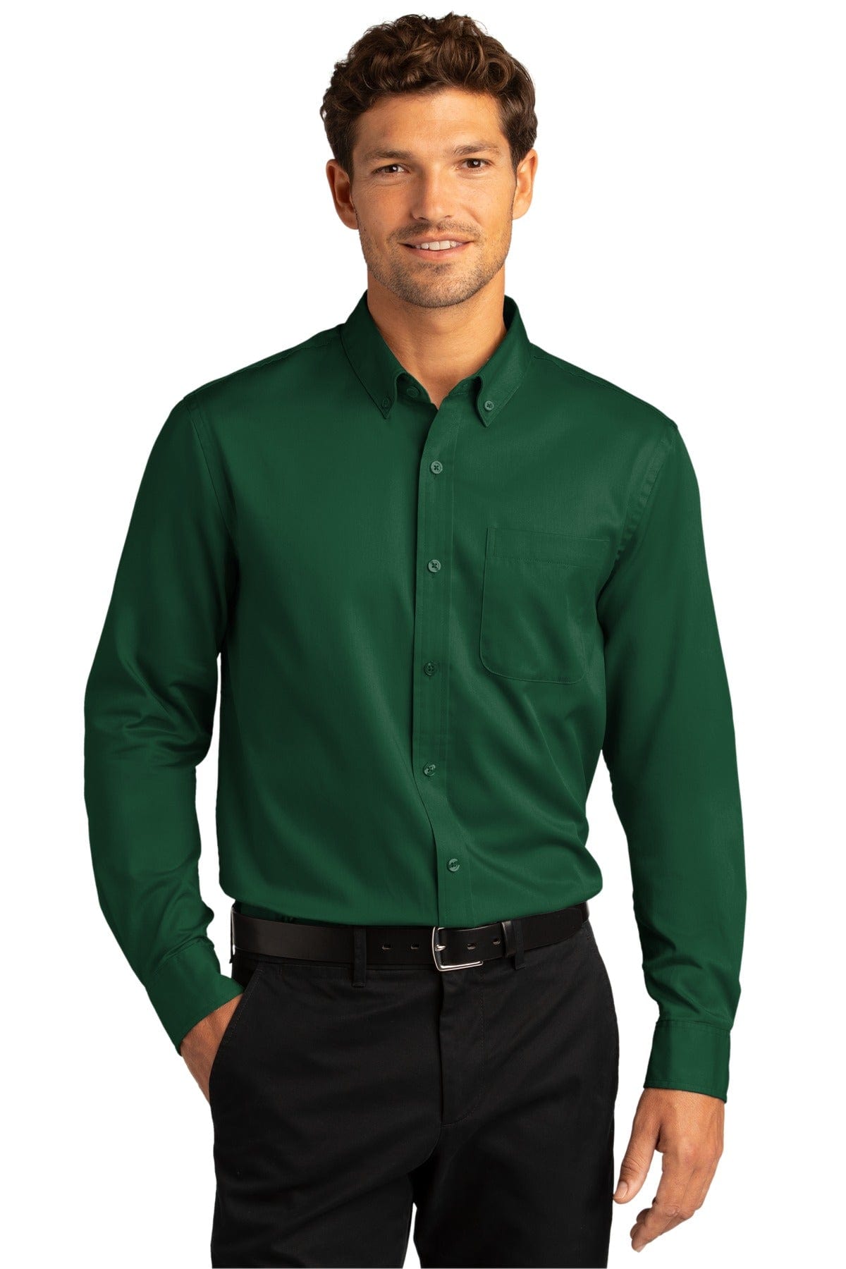 Port Authority Long Sleeve SuperPro React Twill Shirt. W808 in 