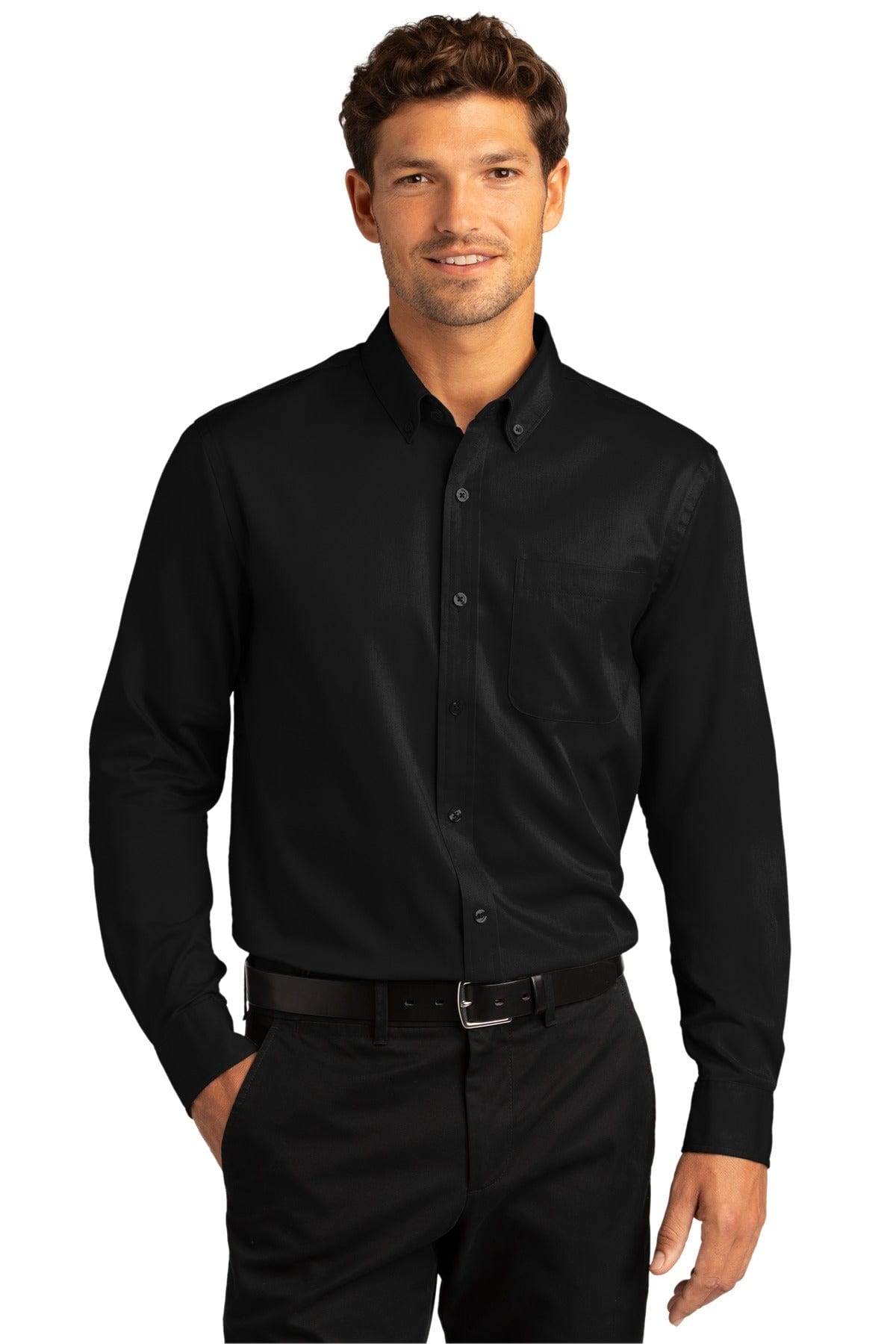 Port Authority Long Sleeve SuperPro React Twill Shirt. W808 in 
