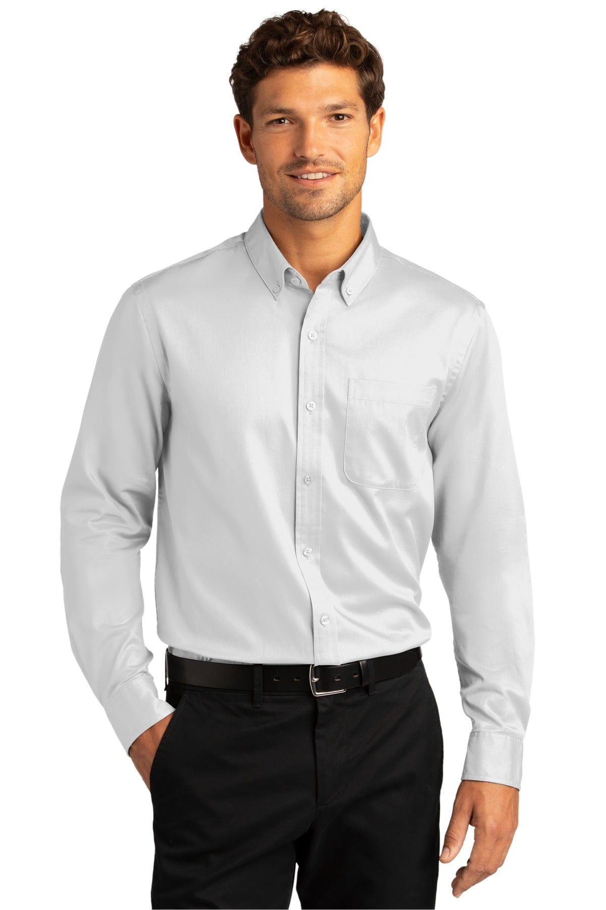 Port Authority Long Sleeve SuperPro React Twill Shirt. W808 in 