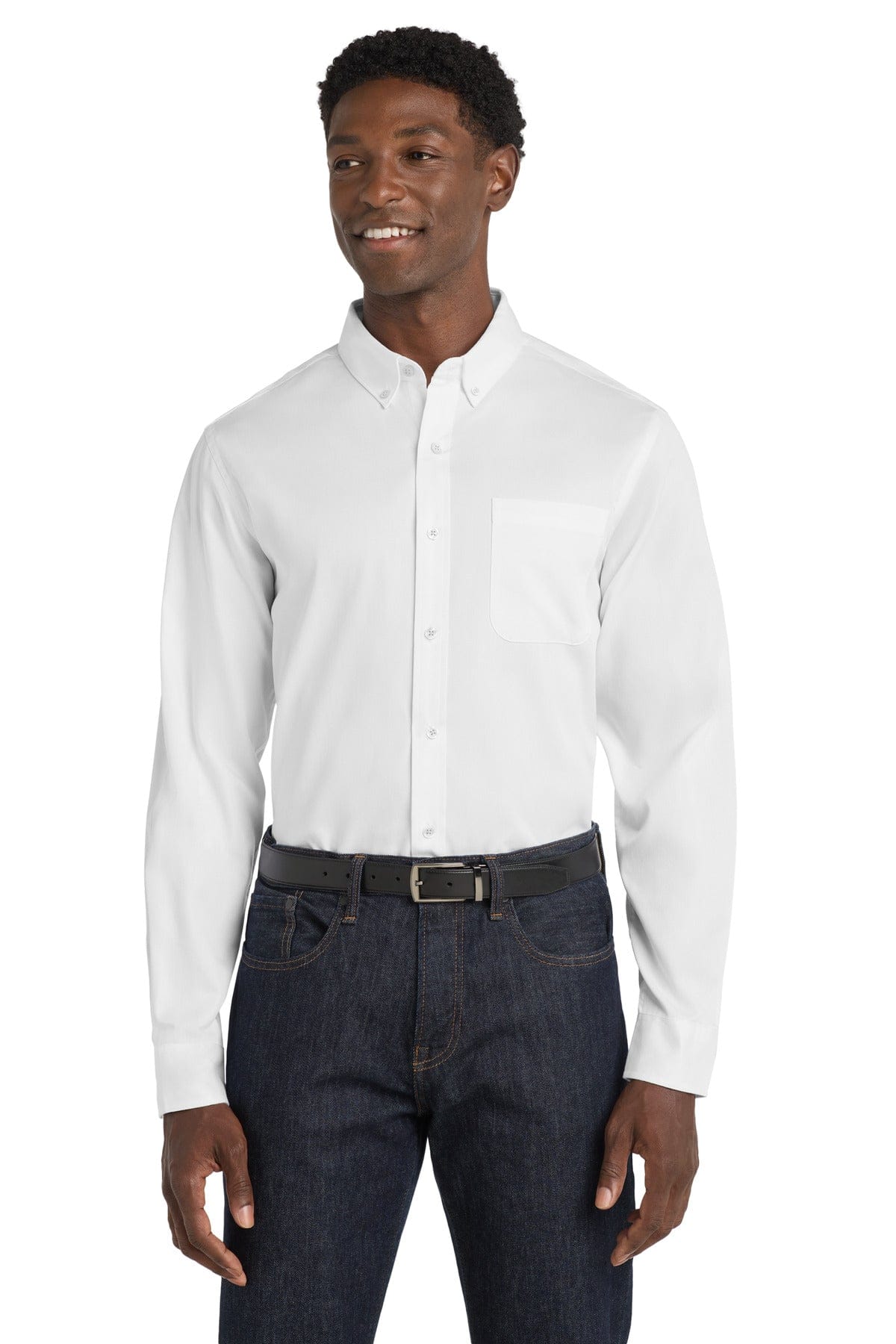 Port Authority Woven Shirts XS / White Port Authority Long Sleeve SuperPro React Twill Shirt. W808
