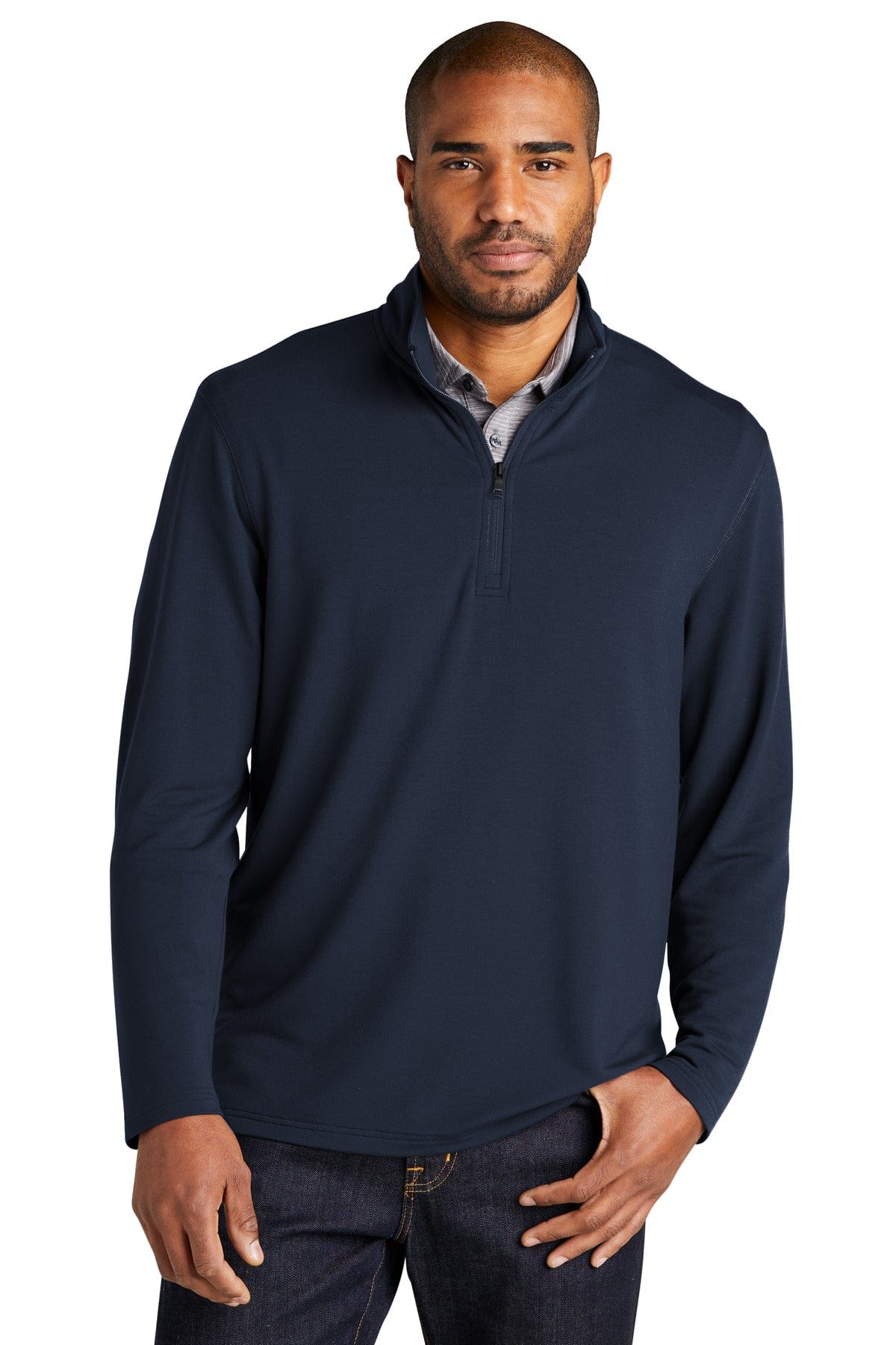 Port Authority Microterry 1/4-Zip Pullover K825 in River Blue Navy