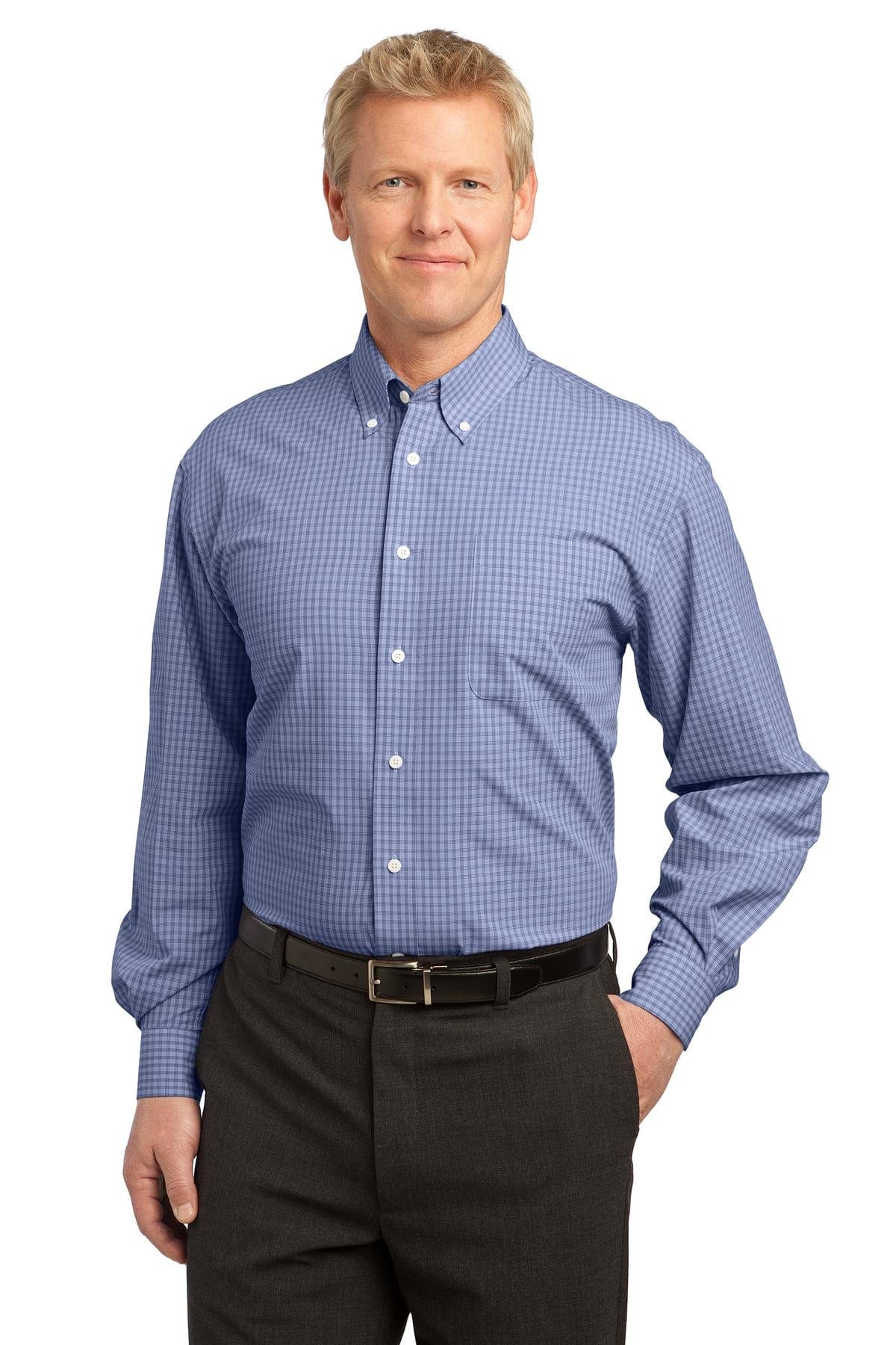 Port Authority Plaid Pattern Easy Care Shirt. S639 in 