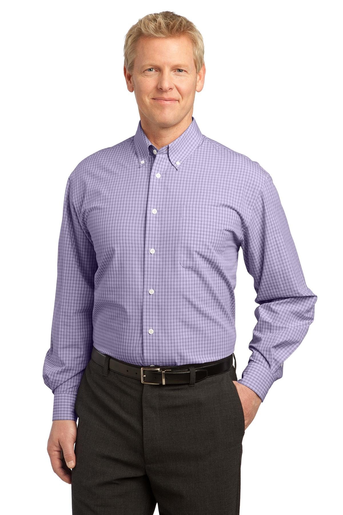 Port Authority Plaid Pattern Easy Care Shirt. S639 in 