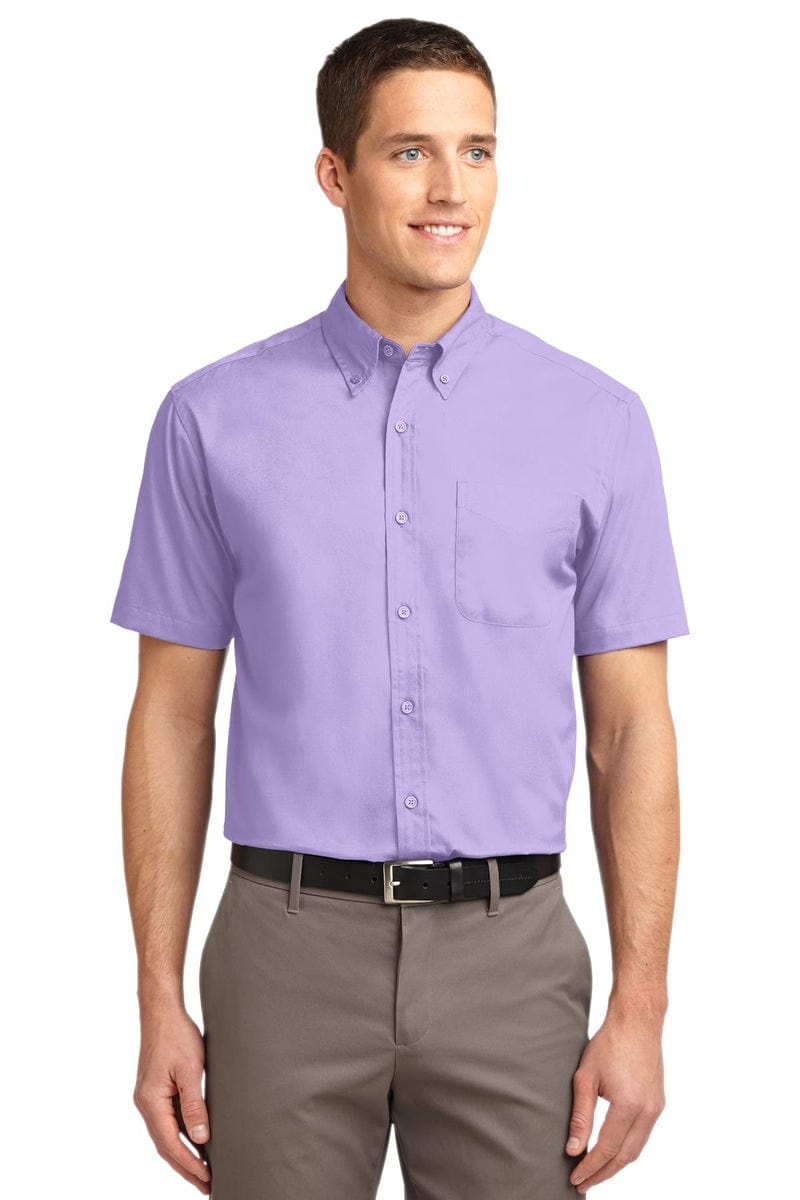 Port Authority Short Sleeve Easy Care Shirt. S508, Traditional Colors in Bright Lavender