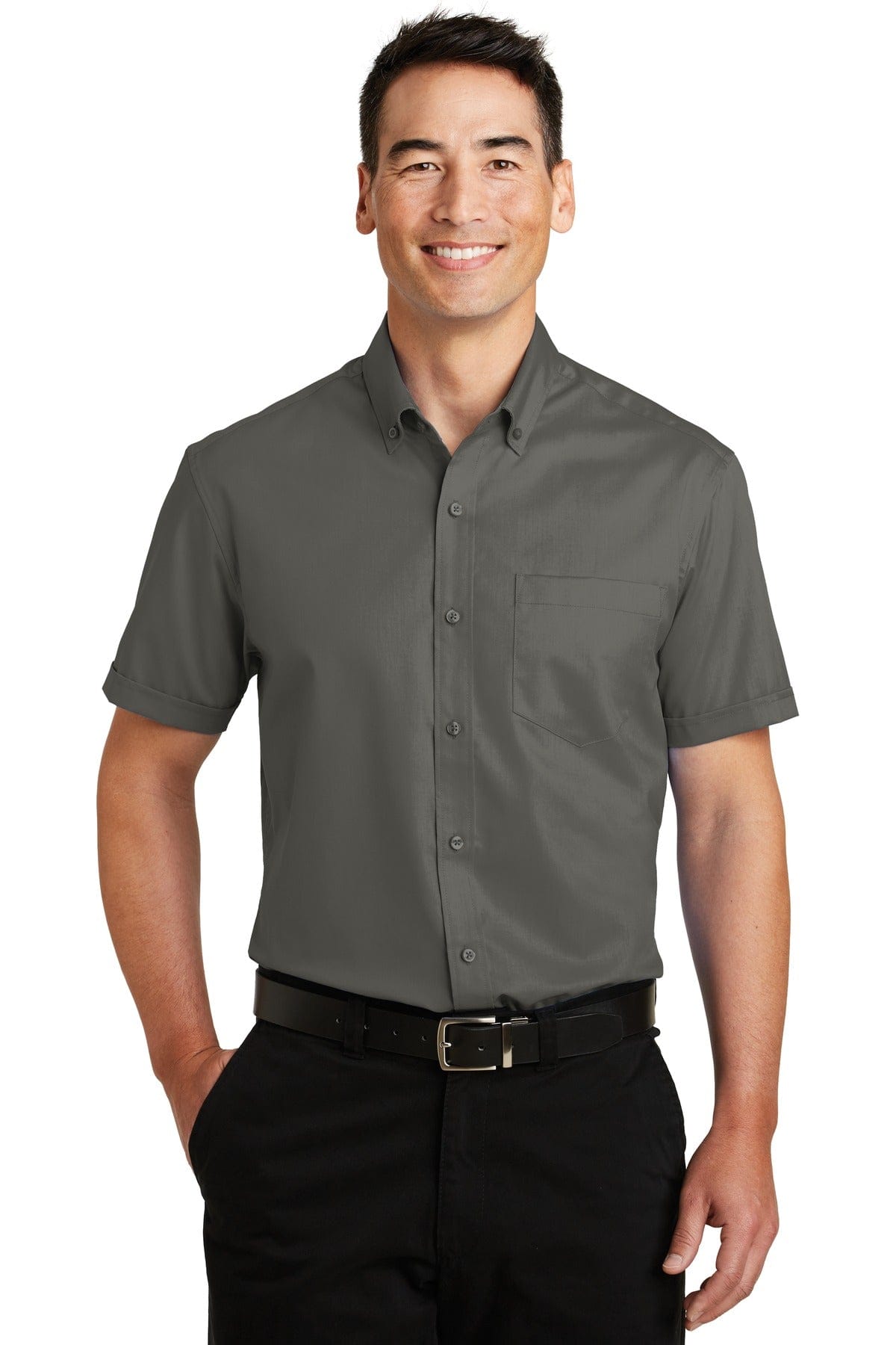 Port Authority Woven Shirts Port Authority Short Sleeve SuperPro Twill Shirt. S664