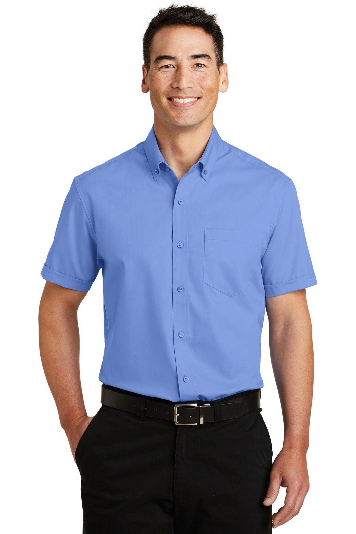 Port Authority Woven Shirts Port Authority Short Sleeve SuperPro Twill Shirt. S664