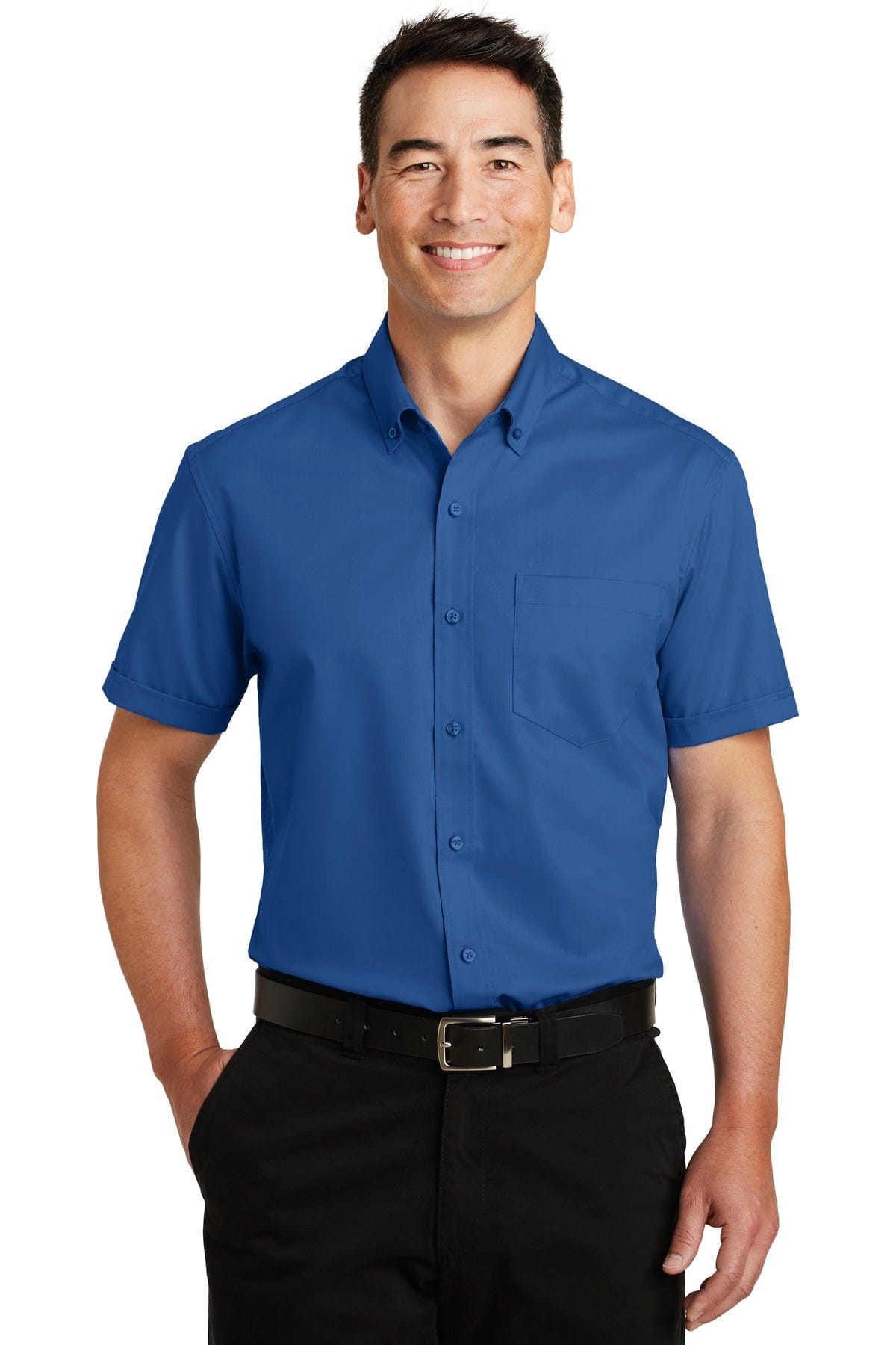 Port Authority Woven Shirts XS / True Blue Port Authority Short Sleeve SuperPro Twill Shirt. S664
