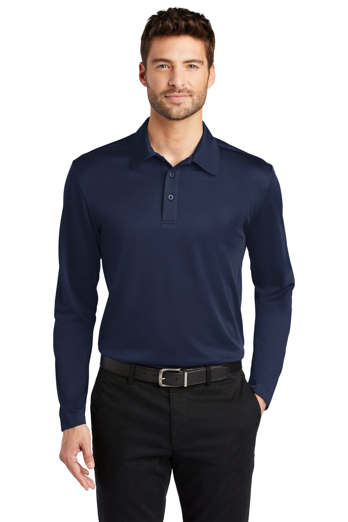 Port Authority Silk Touch Performance Long Sleeve Polo. K540LS in 