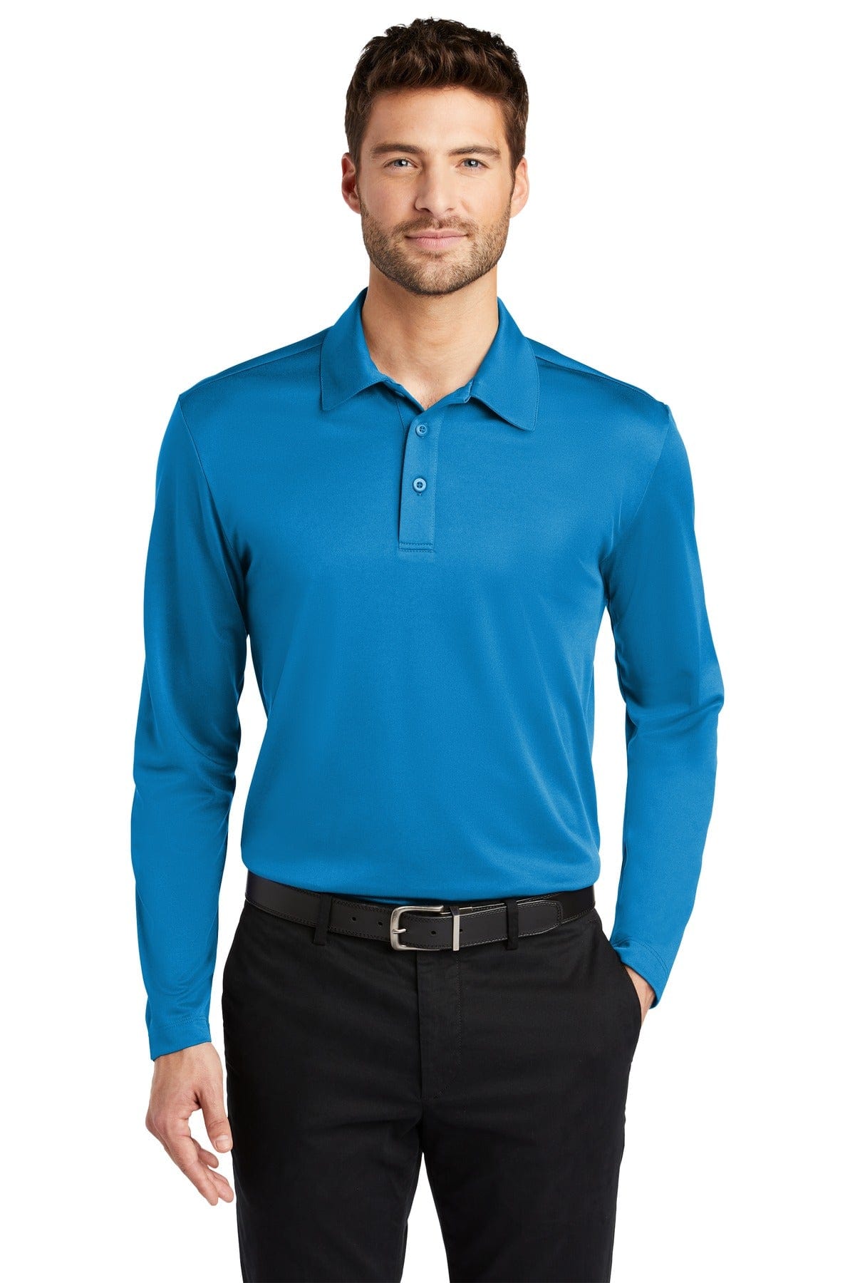 Port Authority Silk Touch Performance Long Sleeve Polo. K540LS in 